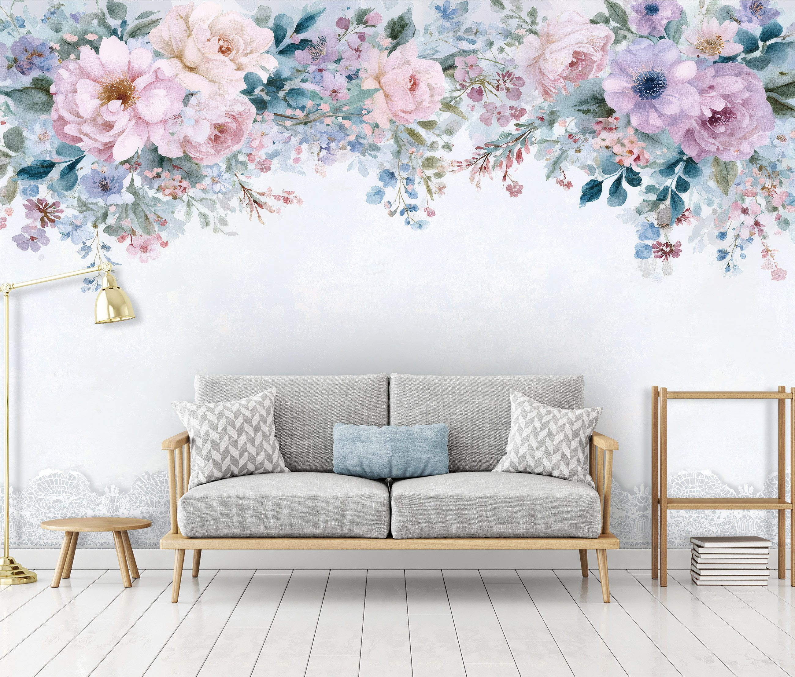 Wallarena Fototapete Blumen Abstrakt Vlies Tapete Wohnzimmer Schlafzimmer W günstig online kaufen