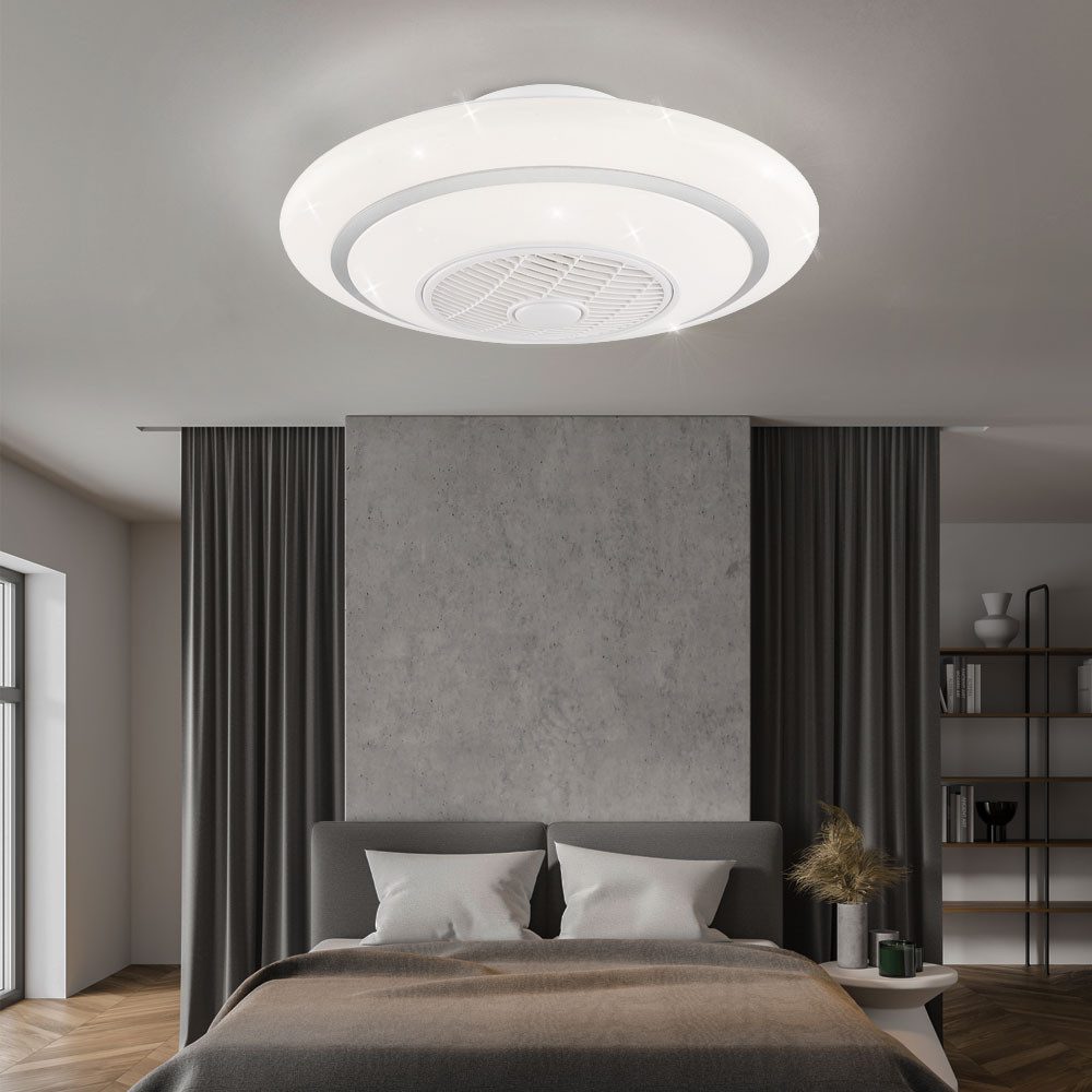 GLOBO LIGHTING Deckenventilator, LED Deckenventilator Fernbedienung Lampe CCT Timer 3-Stufen Lüfter