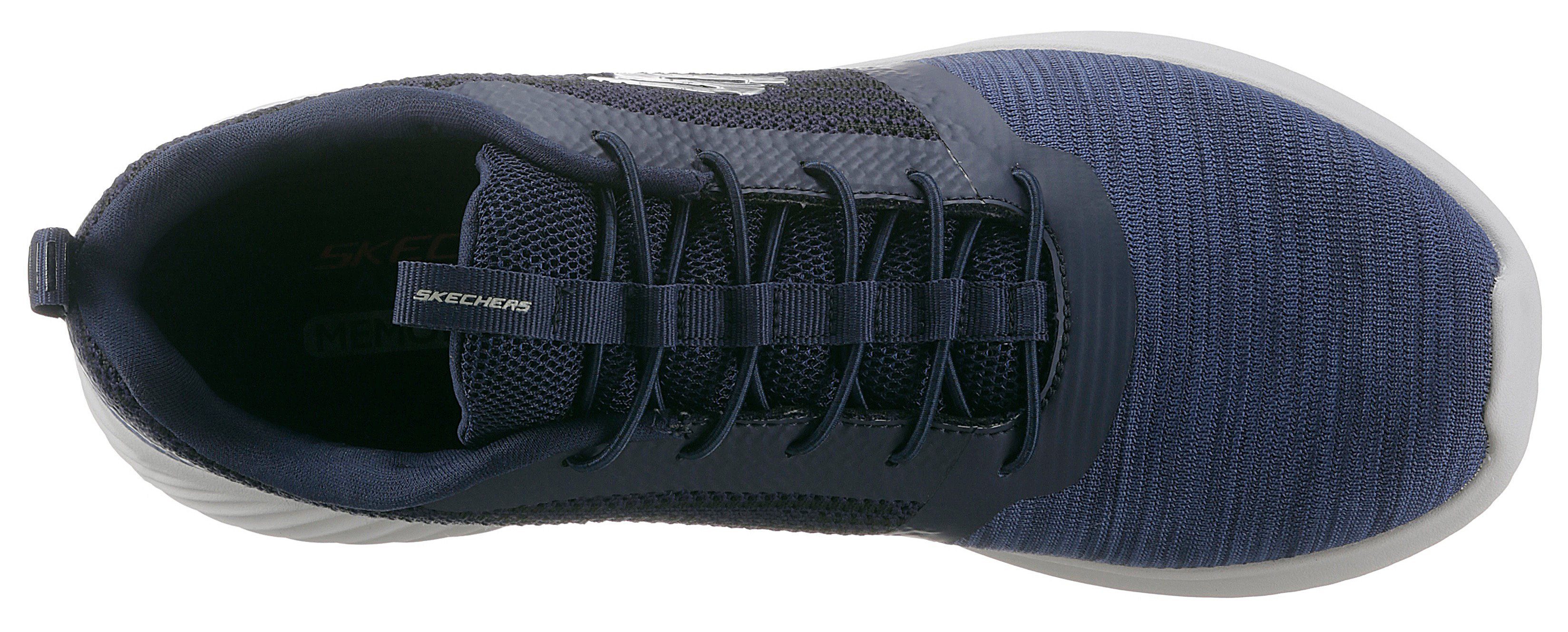 Skechers Sneaker Slip-On leichter navy mit Laufsohle BOUNDER