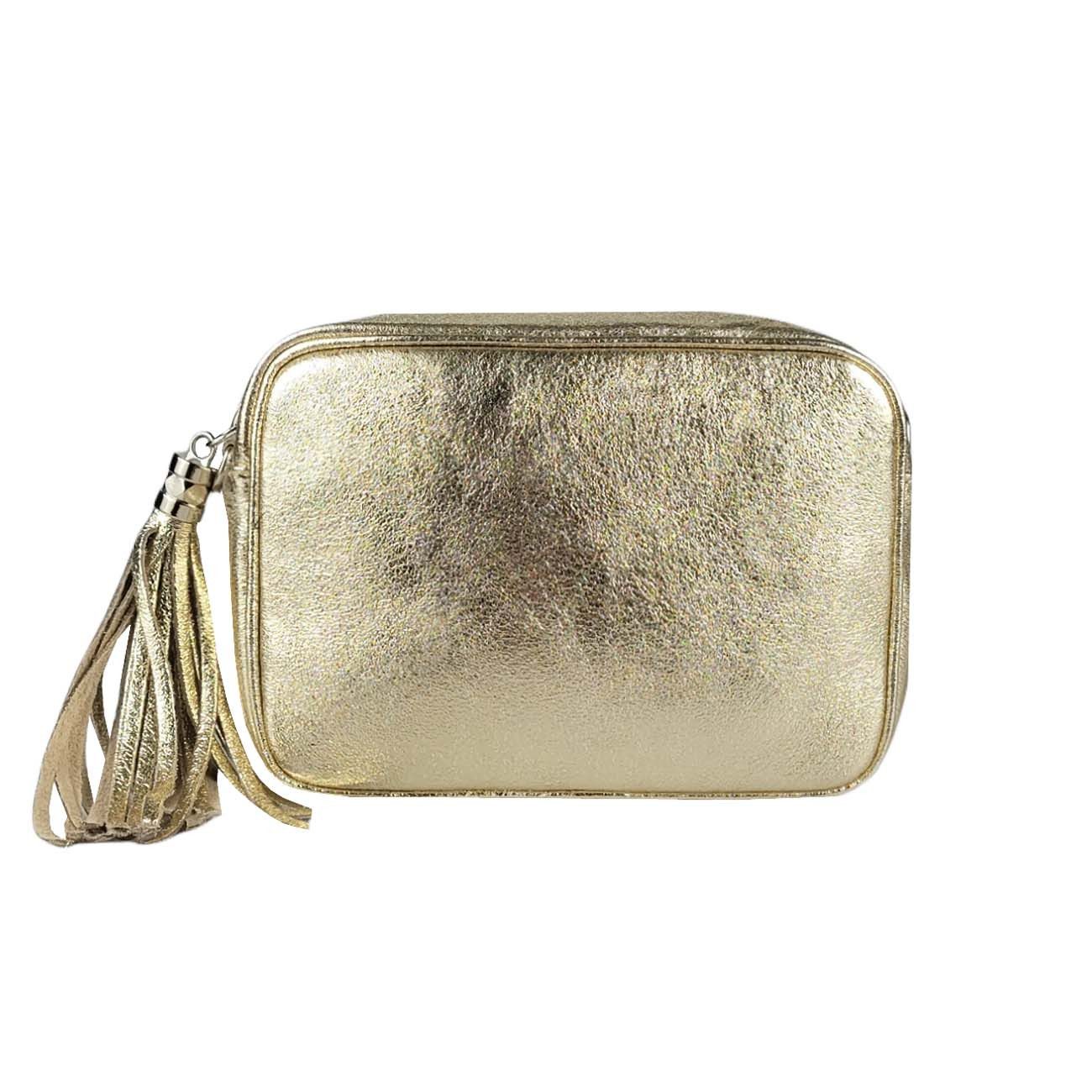 ITALYSHOP24 Schultertasche Made in Italy Damen Leder Tasche Umhängetasche CrossOver Brusttasche, PREMIUM Bodybag Handytasche Bauchtasche Gürteltasche Reise Freizeit