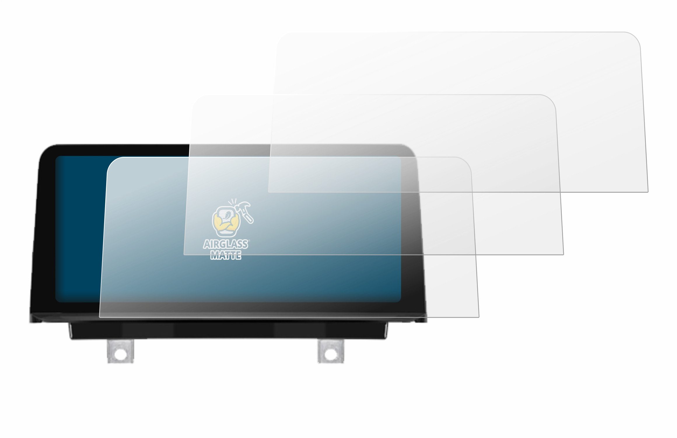 BROTECT Displayschutzglas Folie für PEMP (9213) BMW F30 F36 F80 F82 10.25", 3 Stück, Schutzfolie Glas Panzer Display Schutz matt