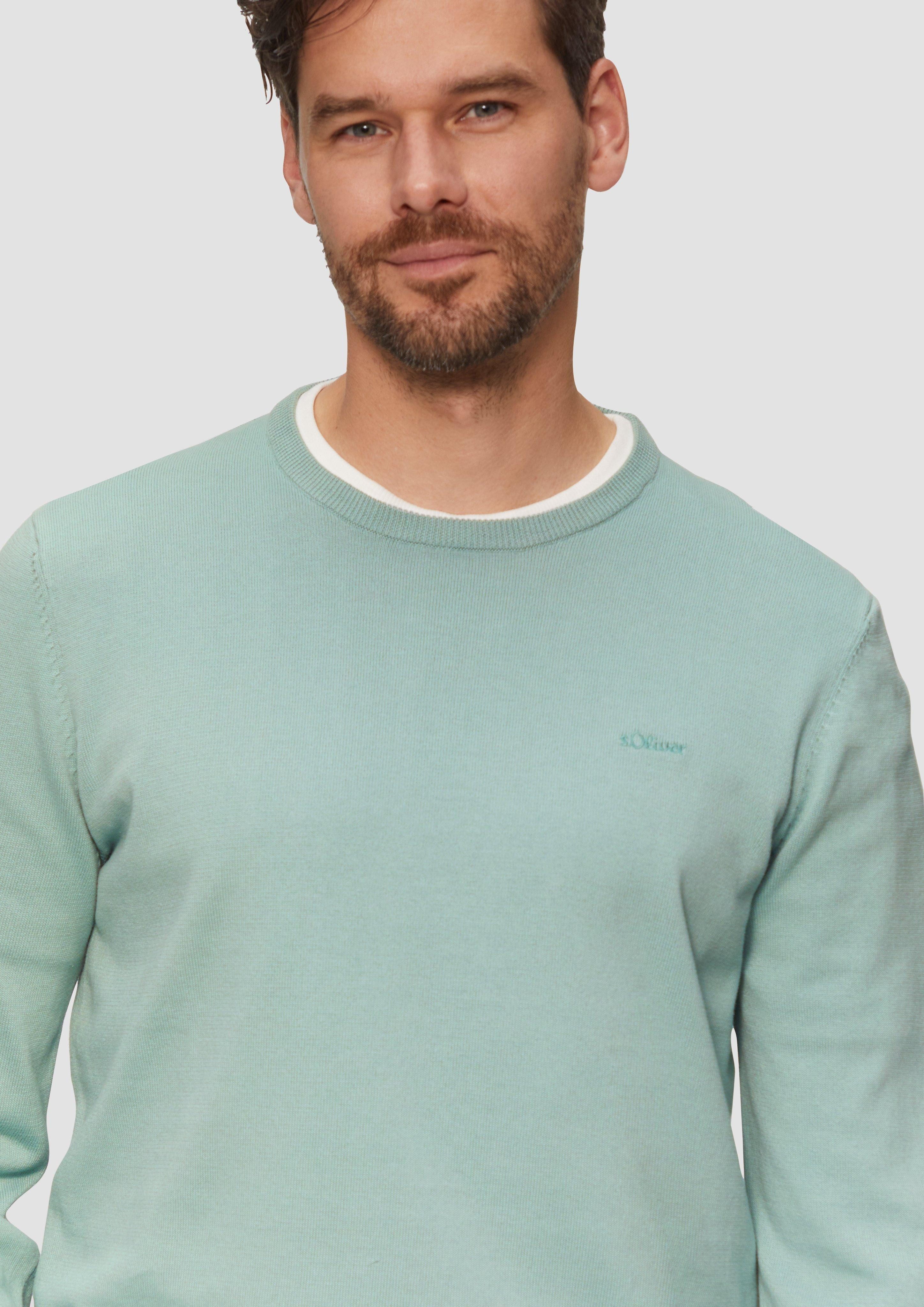 s.Oliver Strickpullover mit Logostickerei günstig online kaufen