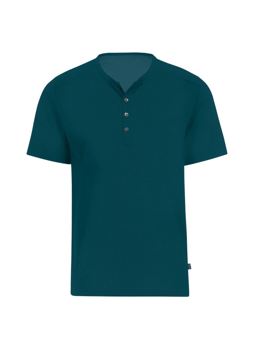 Trigema T-Shirt TRIGEMA T-Shirt mit Knopfleiste DELUXE Baumwolle (1-tlg)