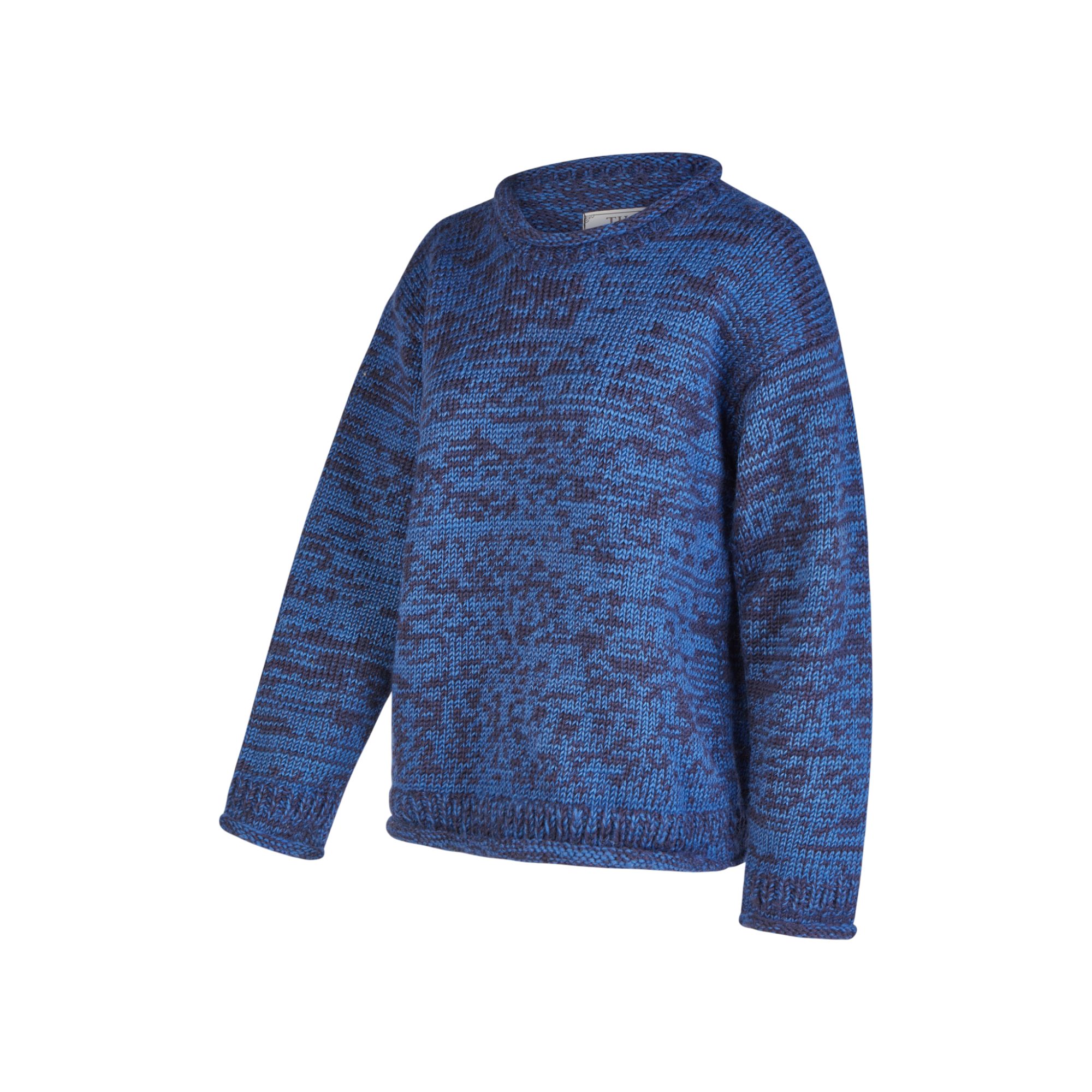 THC Natural Line Strickpullover THC Schafwoll Strickpullover blau 716 (1 Stück, 1-tlg., 1 Stpck) weiche Schurwolle