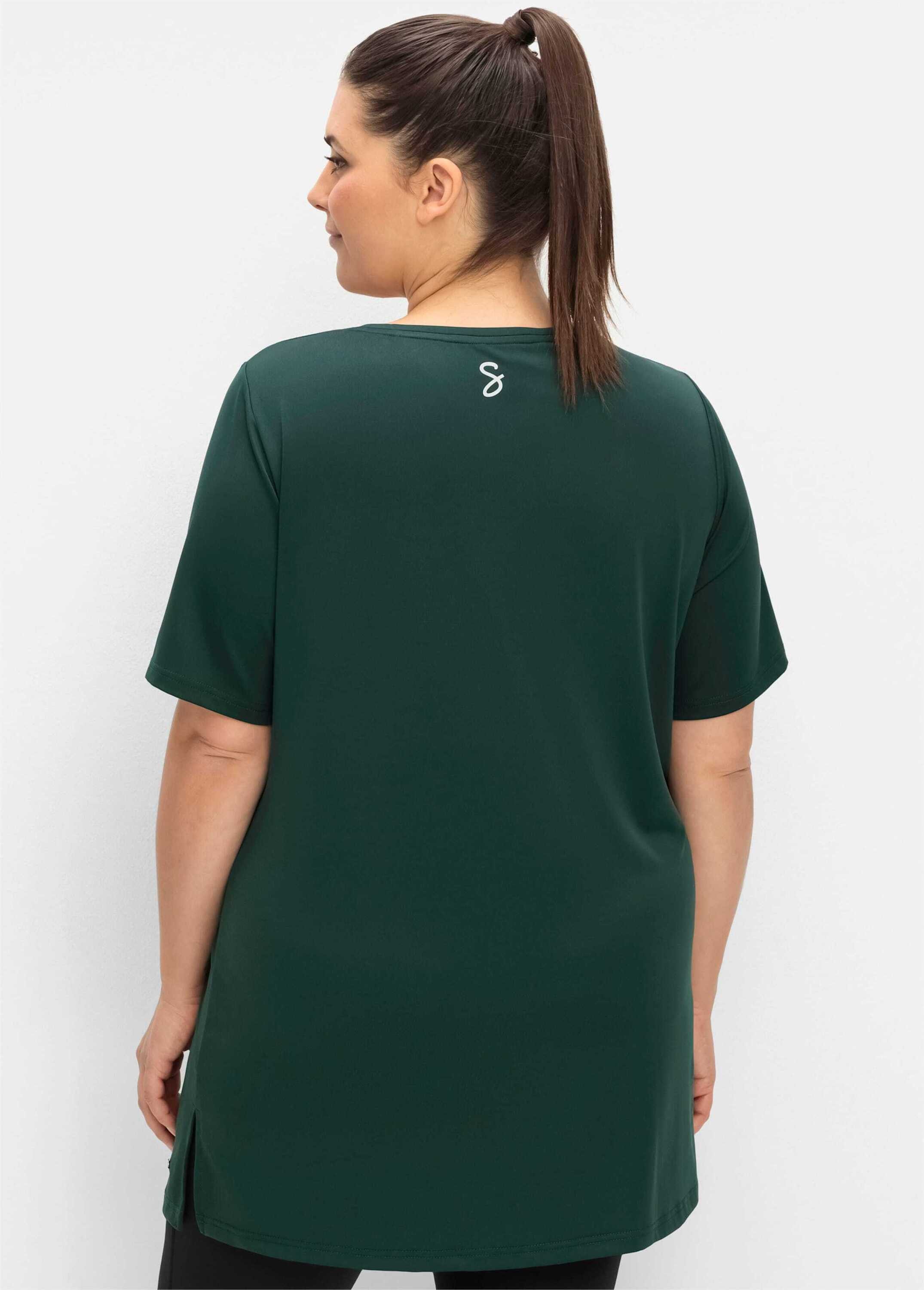Sheego Trainingsshirt Longshirt Kurzarm günstig online kaufen