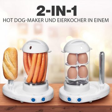CLATRONIC Hotdog-Maker HDM 3420, für 1-14 Würstchen & bis zu 6 Eiern