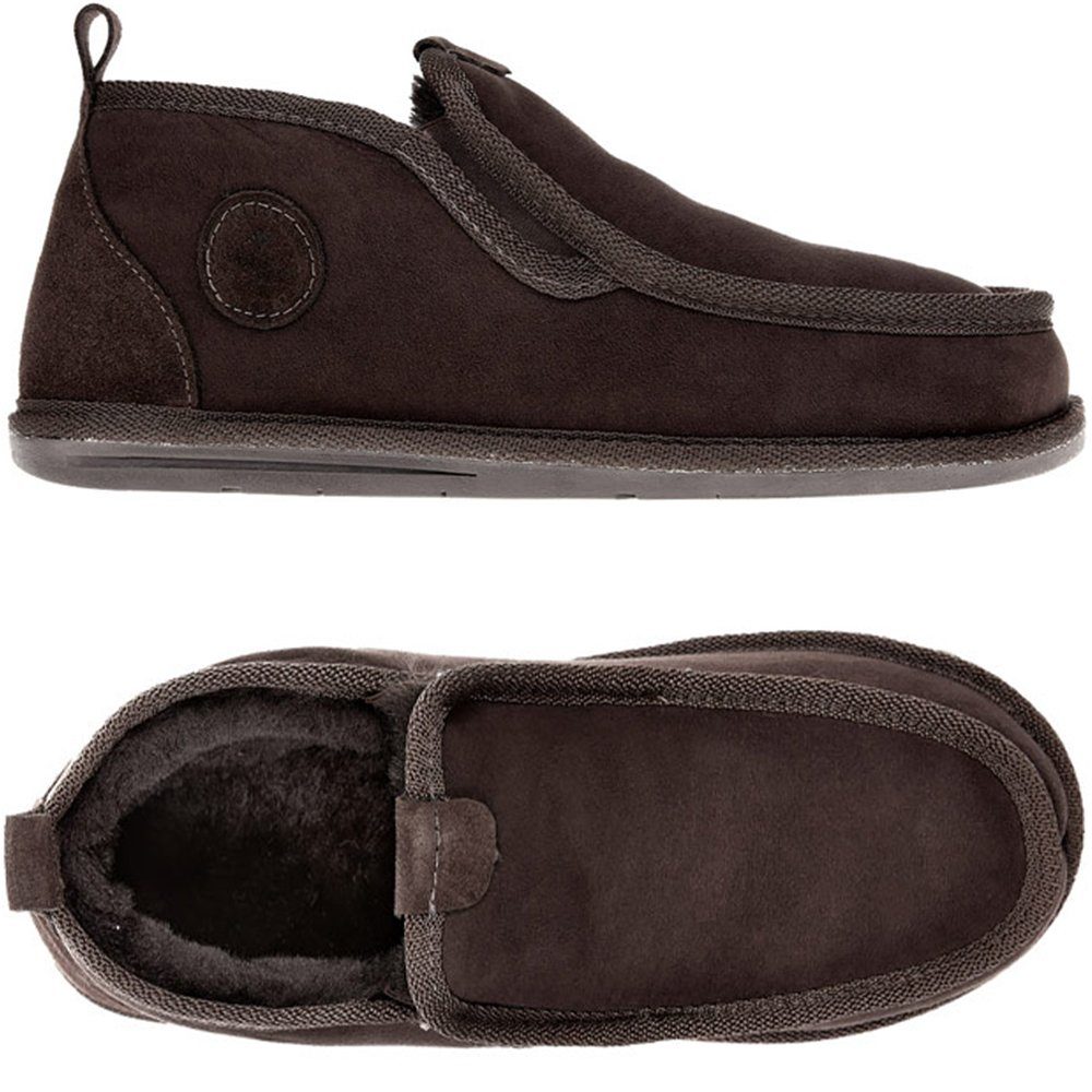 Vanuba BOND Herren Hausschuh Echtleder Hüttenschuhe/Winter-Hausschuhe/Gefüttert