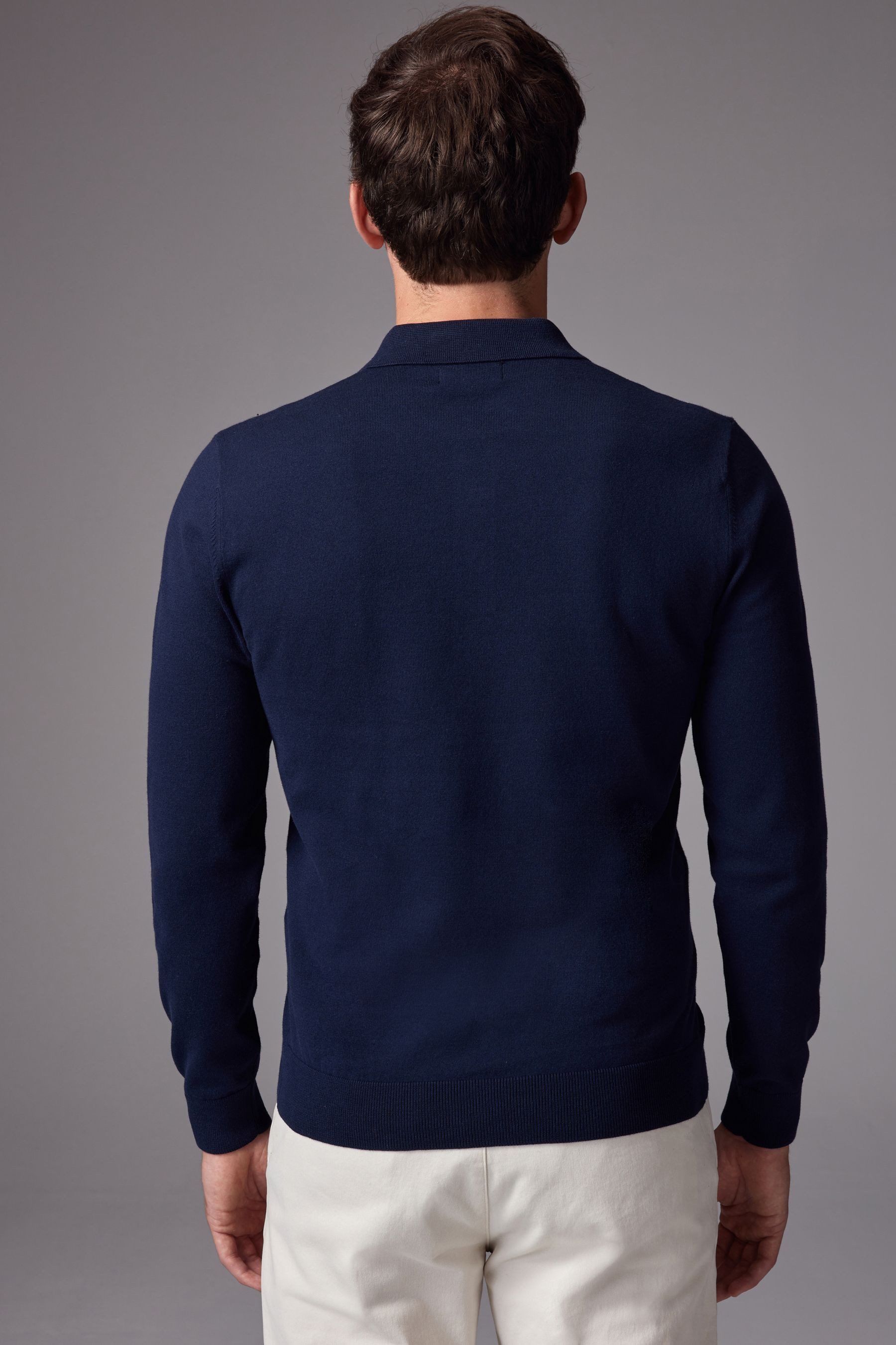 Next Langarm-Poloshirt Langärmeliges Slim Fit Poloshirt günstig online kaufen
