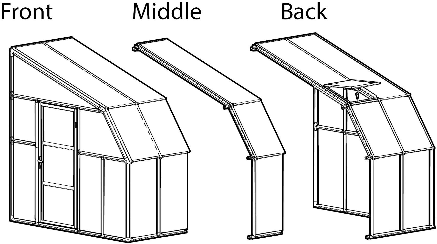 Palram - Canopia Gewächshaus Sun Room, ...