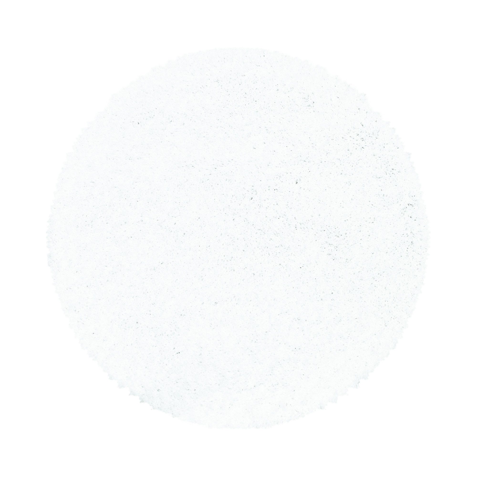 KADIMA DESIGN Teppich SPREE Shaggy Langflor Wohnzimmer Schlafzimmer Waschbar Flauschig, Rund, Höhe: 32 mm, Weiß, 80x80 cm, Wohnzimmerteppich Strapazierfähig Waschbar