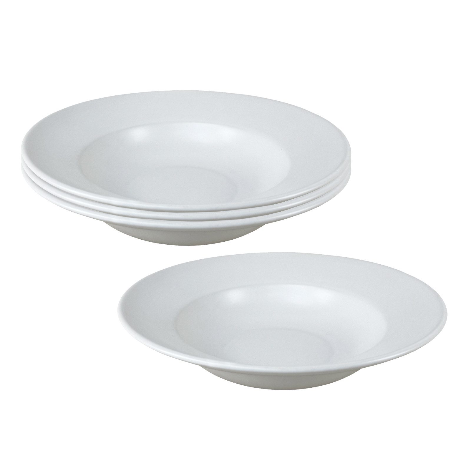 NTK-Collection Pastateller Pastateller Ø 28 cm Weiß Antonia, (4 St), Speiseteller tiefe Teller