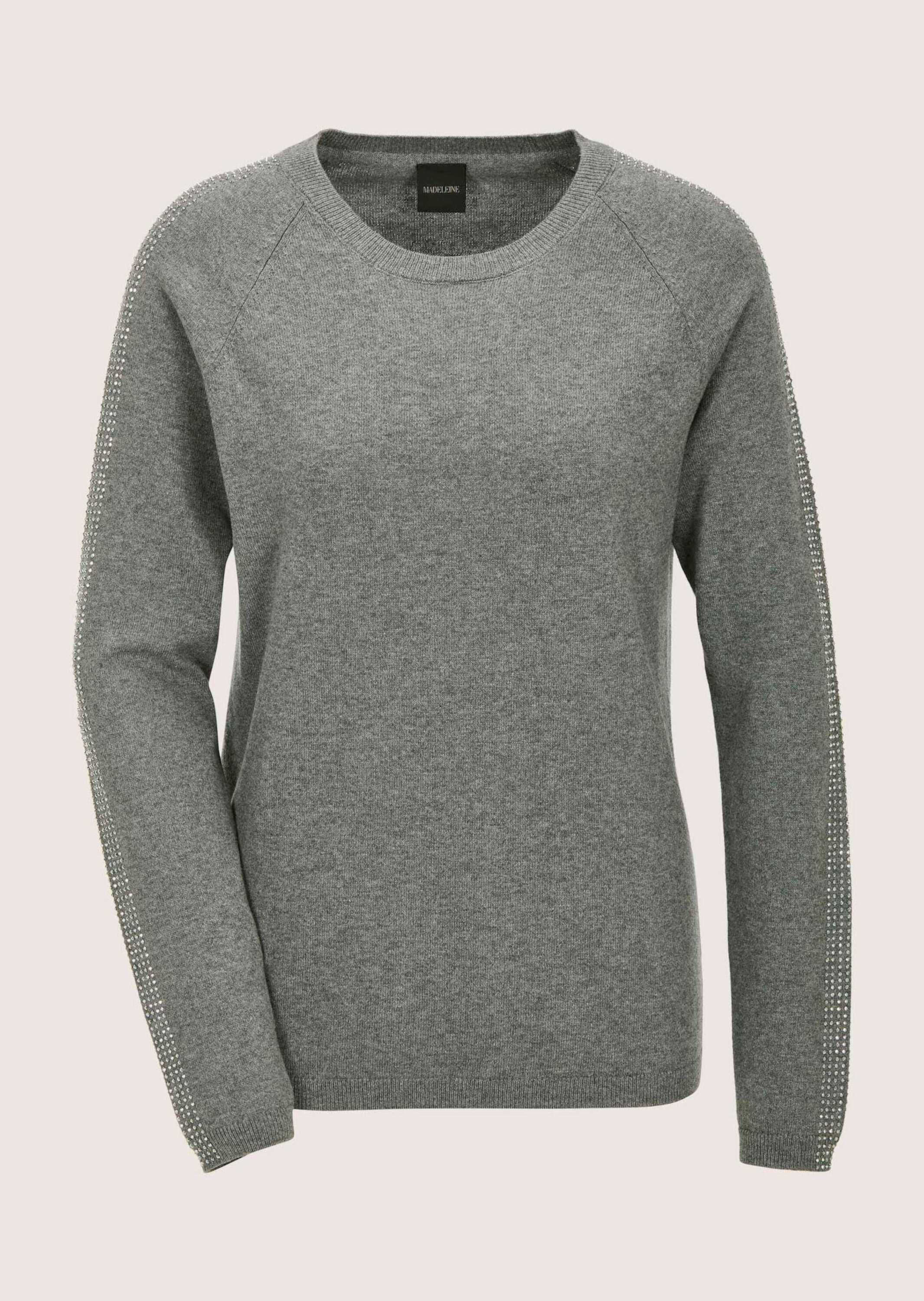 Strickpullover Langarmshirt mit Strassdetails