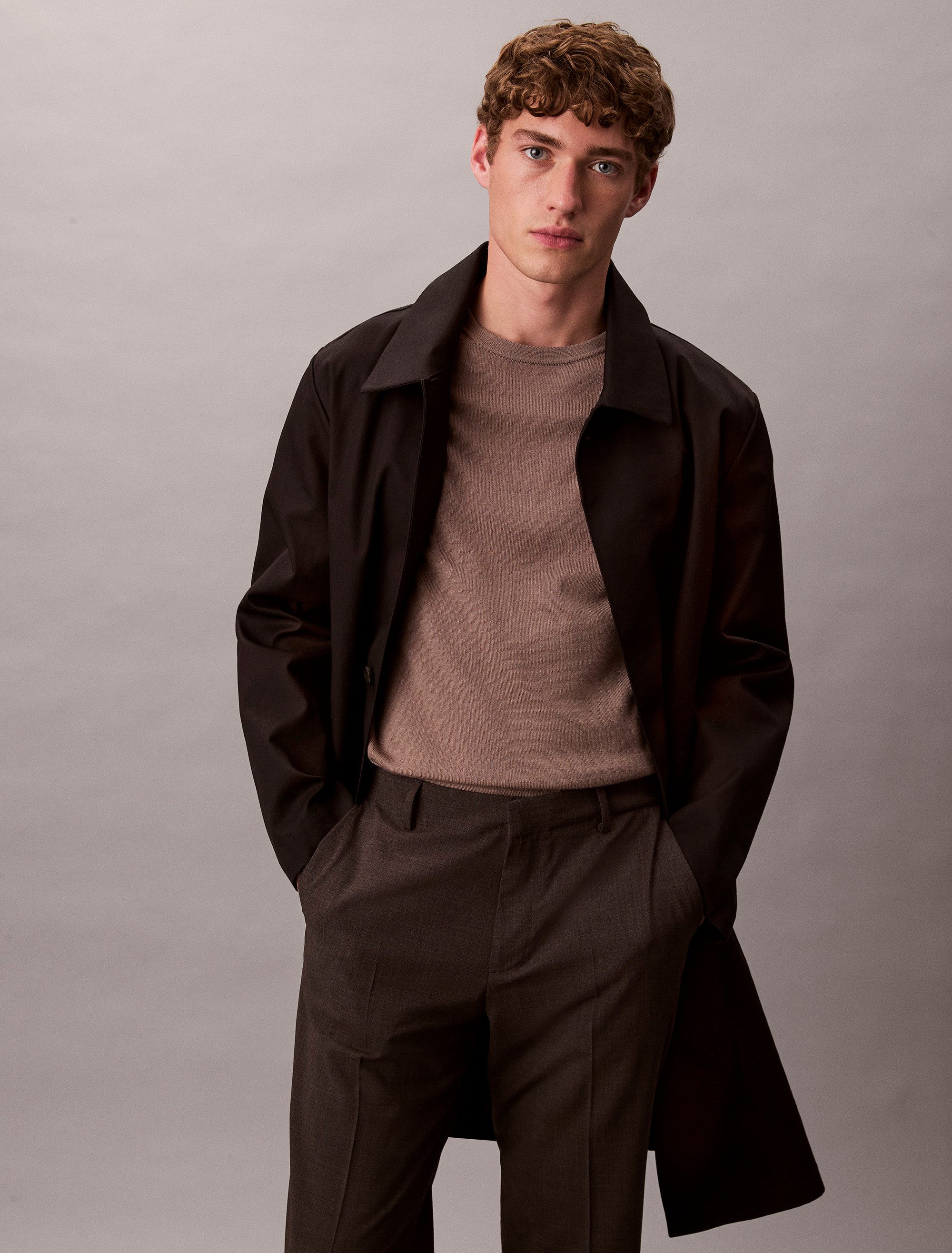 Calvin Klein Strickpullover LS 100% MERINO CREW 14GG Mit Rundhalsausschnitt günstig online kaufen