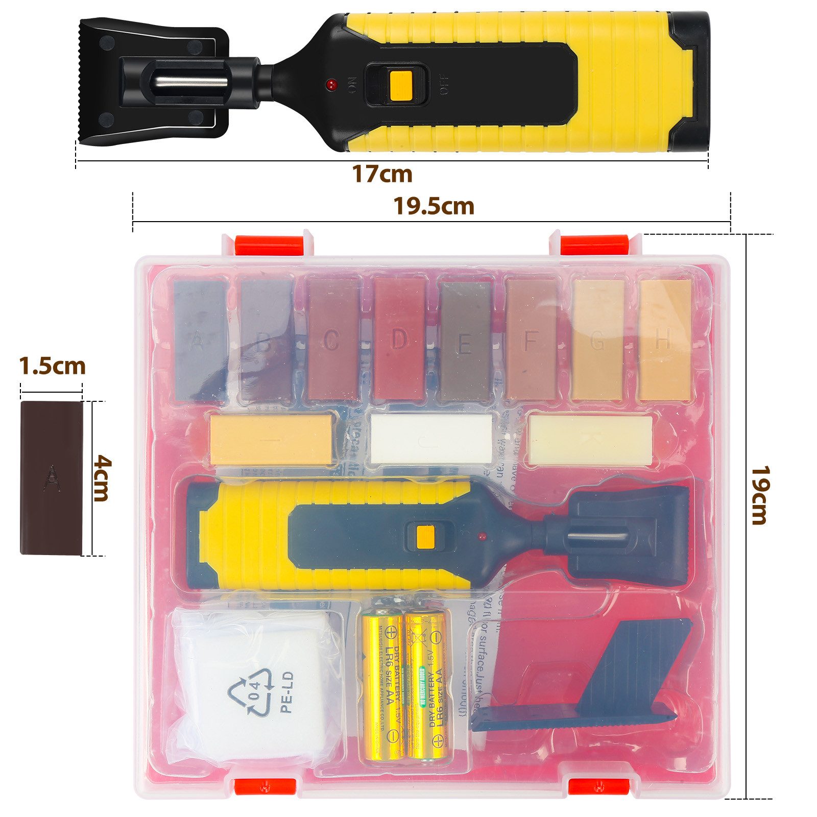 Clanmacy Laminat-Reparaturset Holz Reparatur Set 17-teilig günstig online kaufen