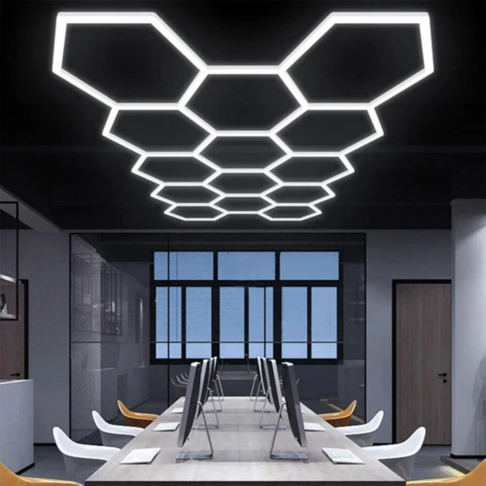 oyajia Deckenleuchten Rahmenlos 14er-Pack Hexagon LED Garagenleuchte, 6500K günstig online kaufen