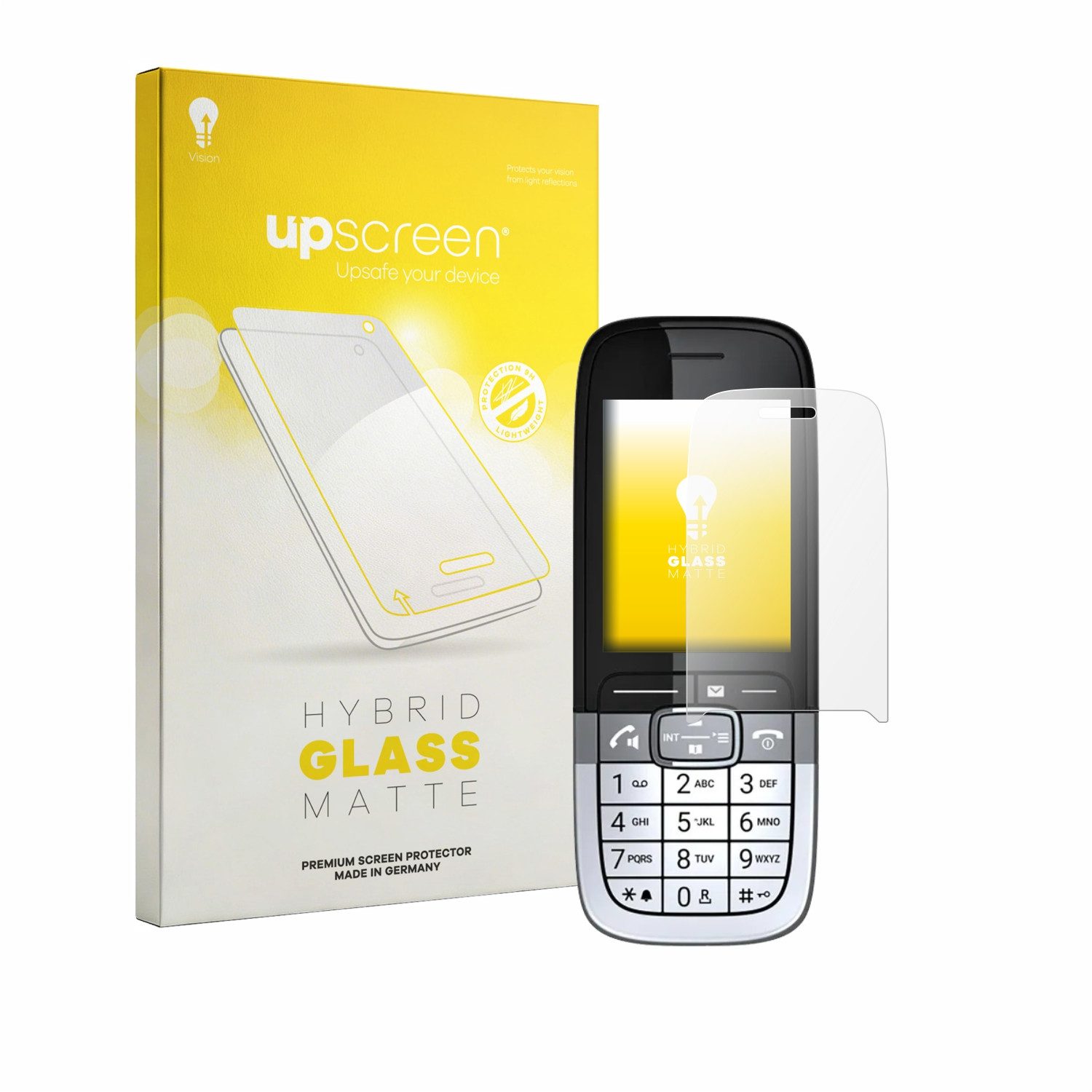 upscreen Displayschutzglas Folie für Mitel OpenScape DECT Phone SL7, Schutzfolie Glas Panzer Display Schutz matt