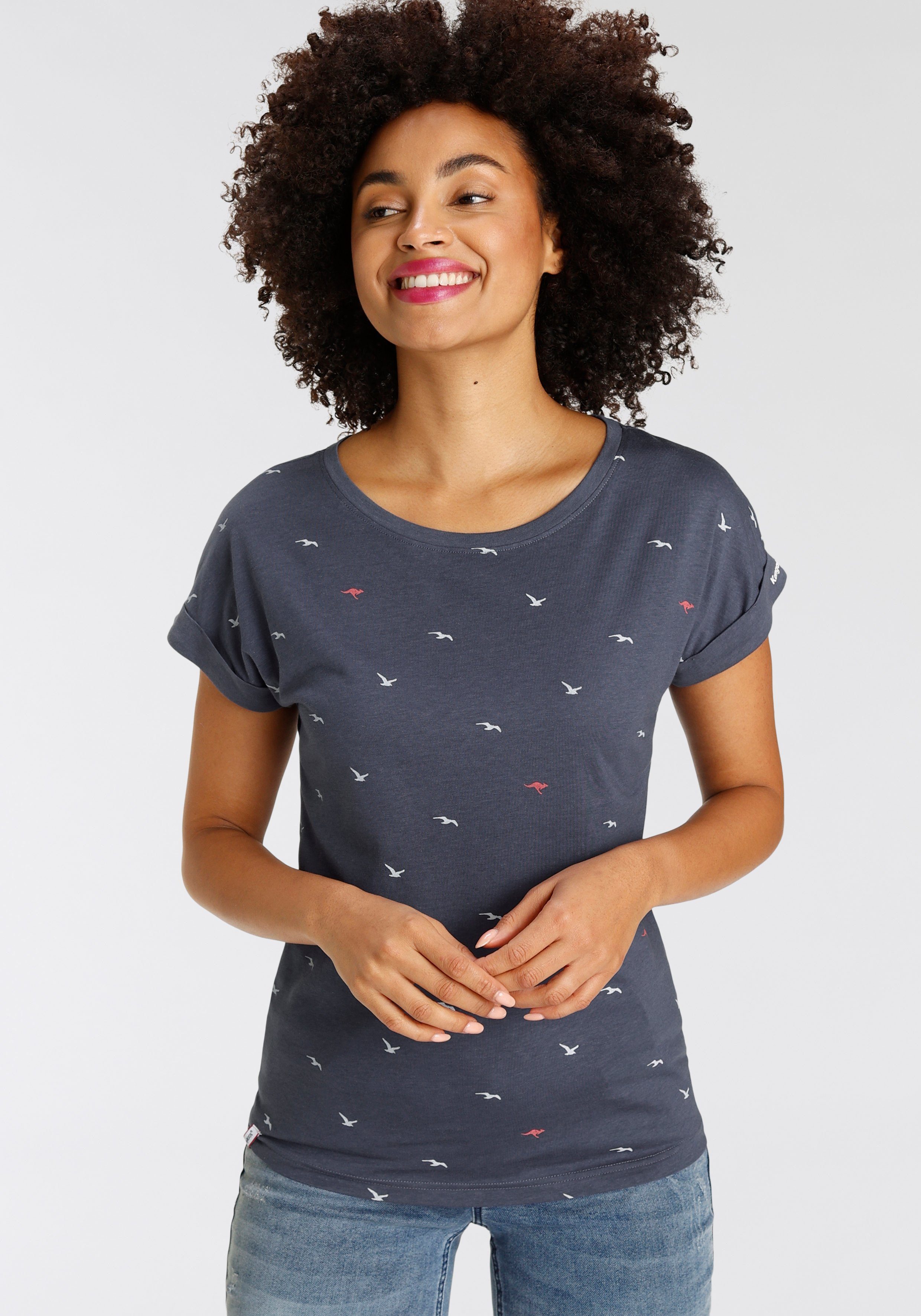 KangaROOS Print-Shirt kurzärmelig, figurumspielend, mit Print, günstig online kaufen
