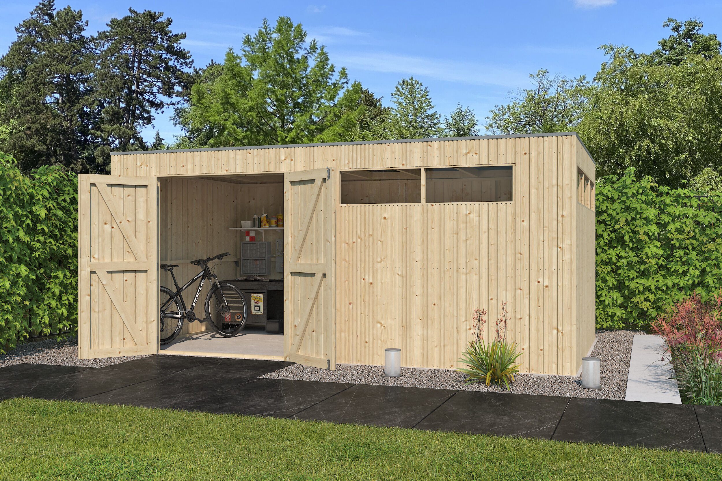 Thumbnail - Fjordholz Gartenhaus QBV3-Line 14,90 m²