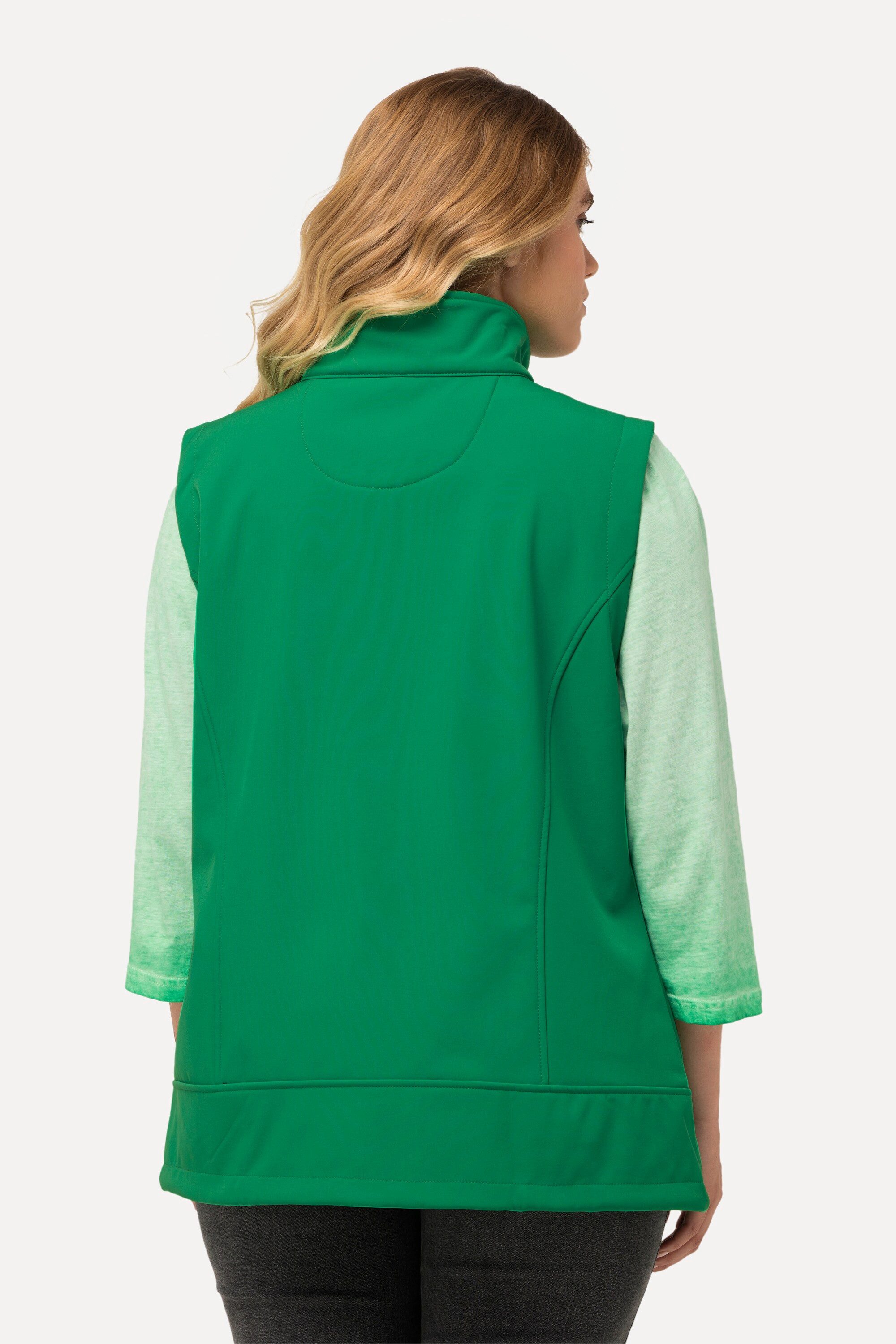 Ulla Popken Steppweste Softshellweste Fleecefutter 2-Wege-Zipper