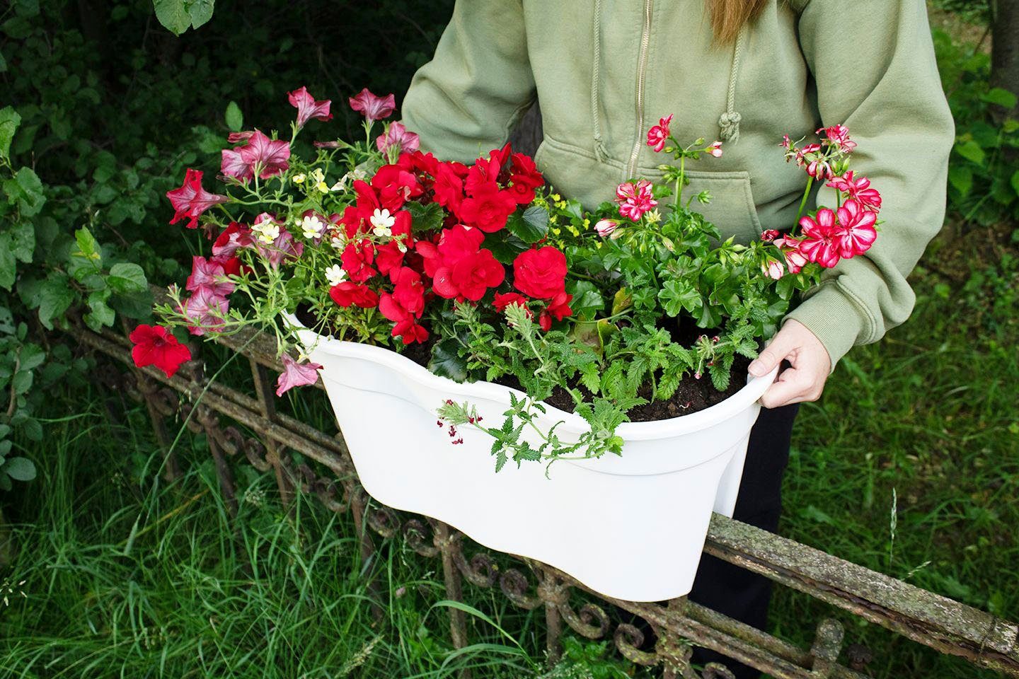 KHW Balkonkasten Flowerclip XXL (Set, 2 St), BxTxH: 57,5x27,7x27 cm