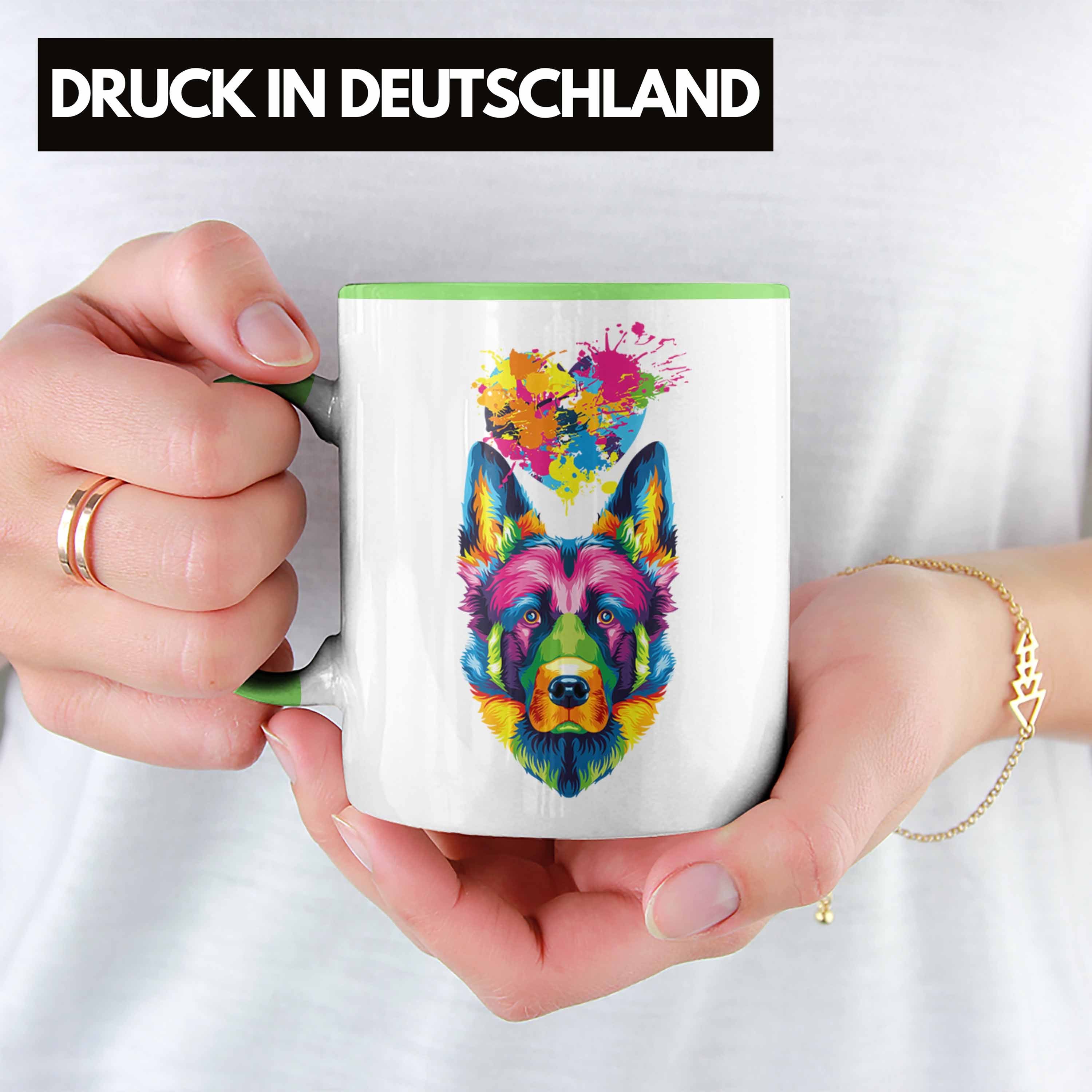 Trendation Spruch Besitzer Tasse Tasse Geschenk Farbe Herz Lustiger Grün Schäferhund Geschen