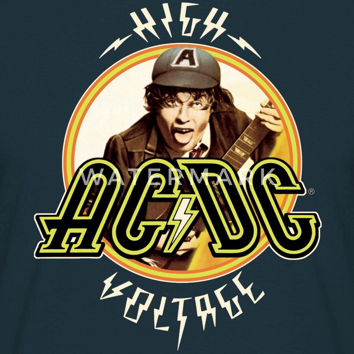 Spreadshirt T-Shirt AC/DC Logo High Voltage günstig online kaufen