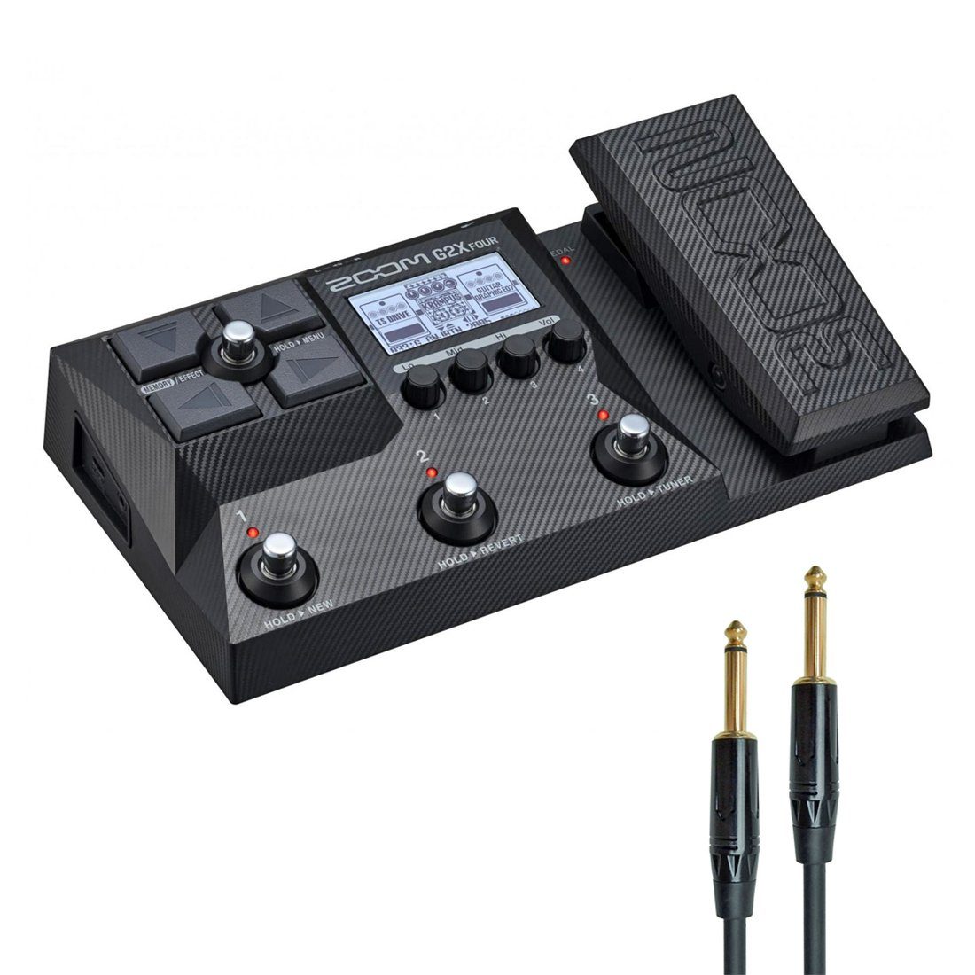 Zoom Audio E-Gitarre Zoom G2X Four Multi-Effekt-Gerät mit Klinkenkabel, Multi-Effektgerät, mit Klinkenkabel