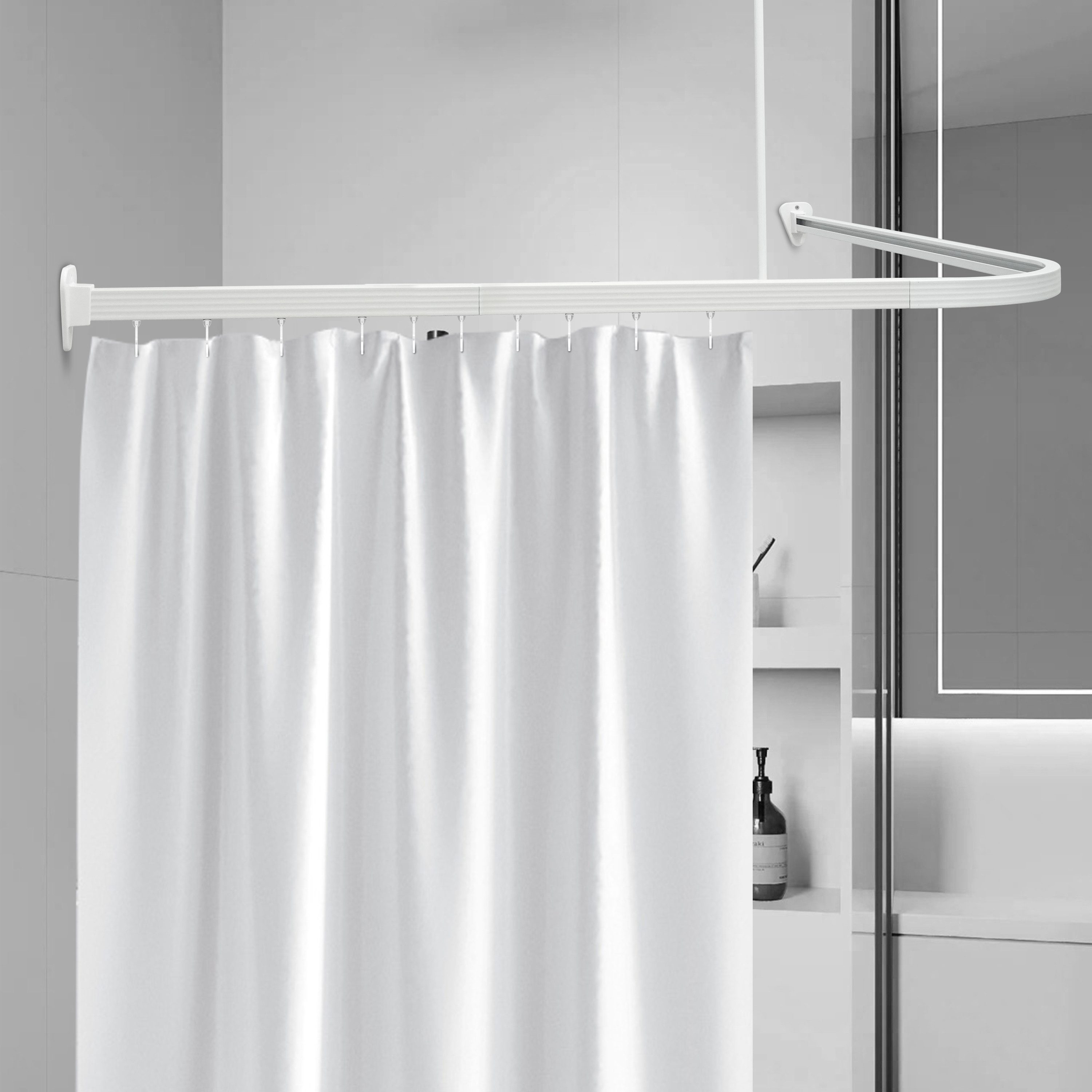 Euroshowers GmbH Duschvorhangstange Profi 90 x170cm Badewannen-Set Weiß, au günstig online kaufen