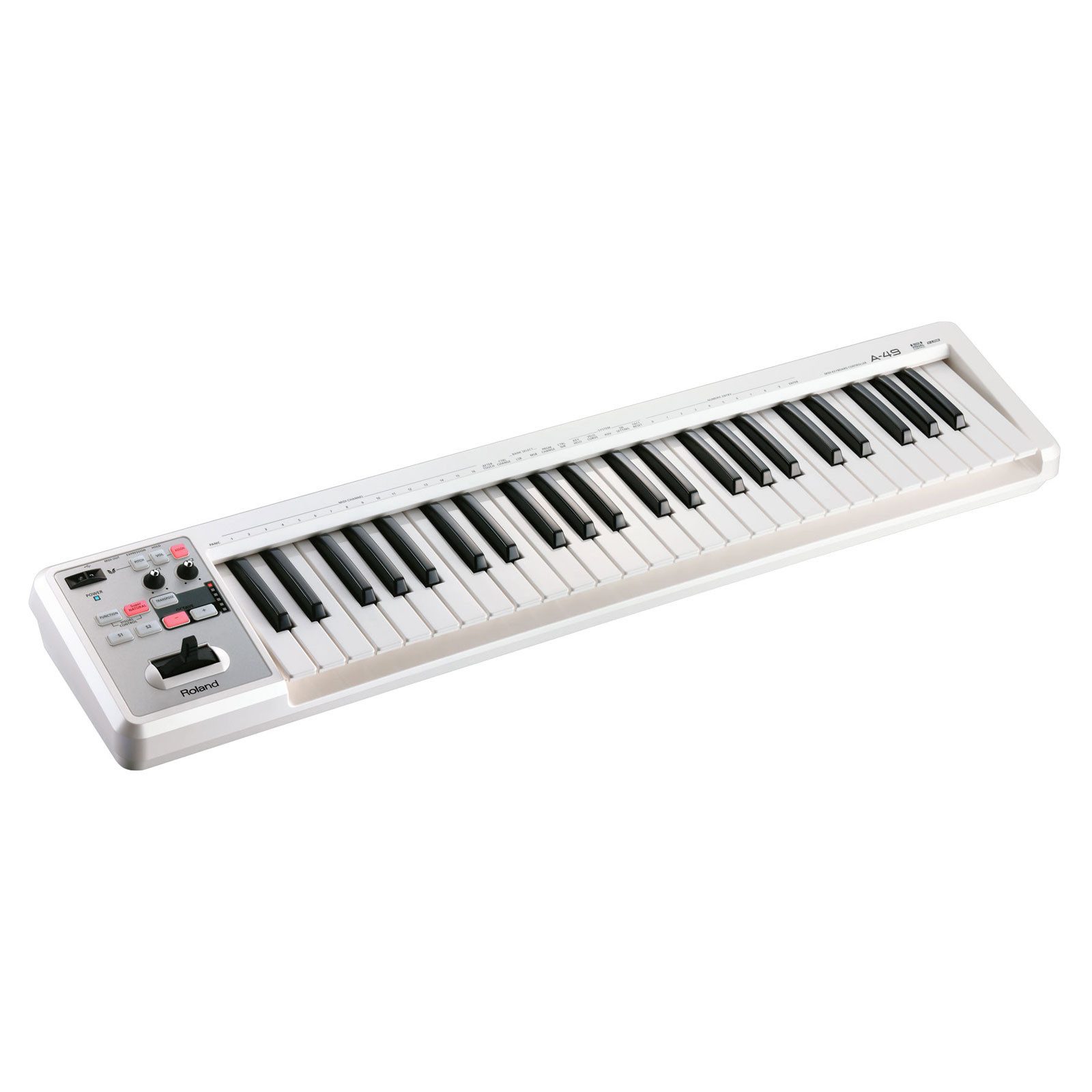 Roland Audio Home-Keyboard Roland A-49 -Keyboard Weiss mit MIDI-Kabel