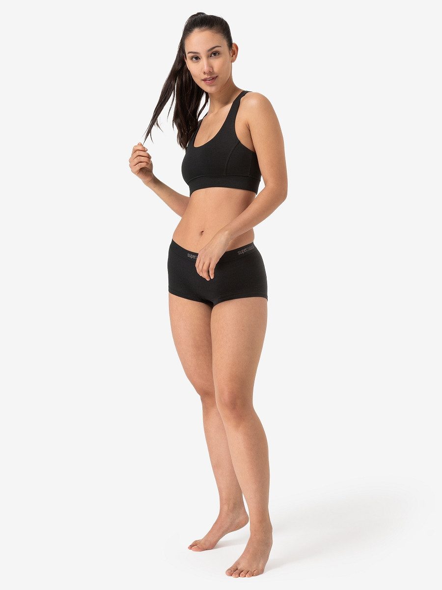 SUPER.NATURAL Sport-BH Damen, atmungsaktiv, Merino RUBBERRIBBRA casual, Tanktop