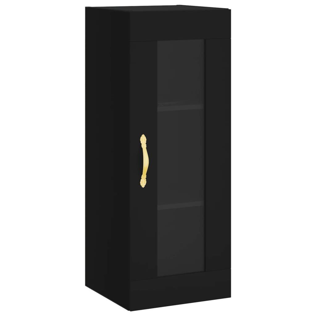 Holzwerksto Regal Schrank Kleiderschrank vidaXL Hochschrank Highboard 34,5x34x180 cm Schwarz