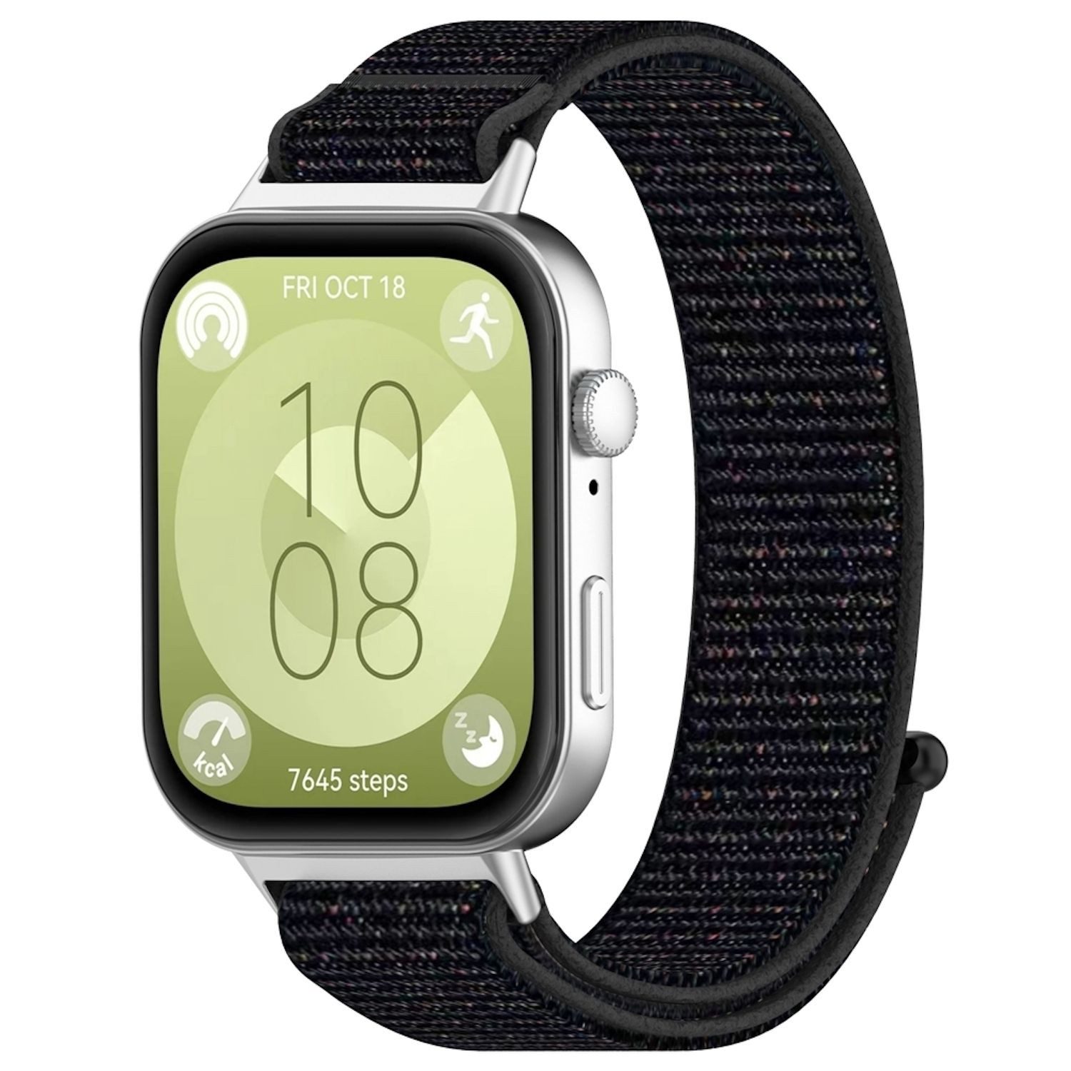 Wigento Smartwatch-Armband Für Huawei Watch Fit 4 / 4 Pro / 3 Nylon Klettve günstig online kaufen