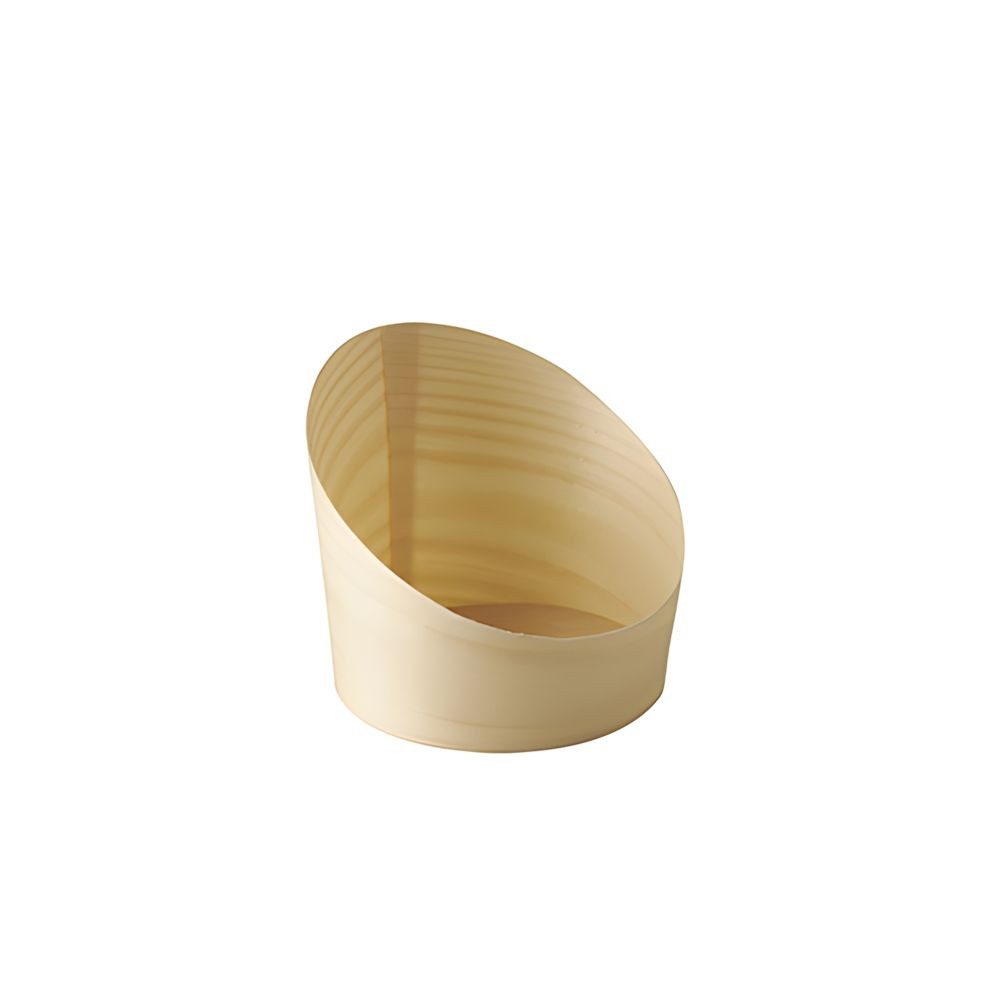 PAPSTAR Einweggeschirr-Set Snackbecher, Holz pure Ø 8,2 cm, 8,5 cm 250 Stk, Holz
