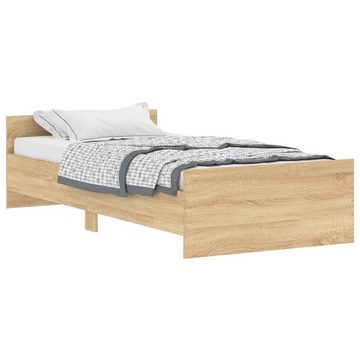 furnicato Bett Bettgestell Sonoma-Eiche 90x200 cm Holzwerkstoff