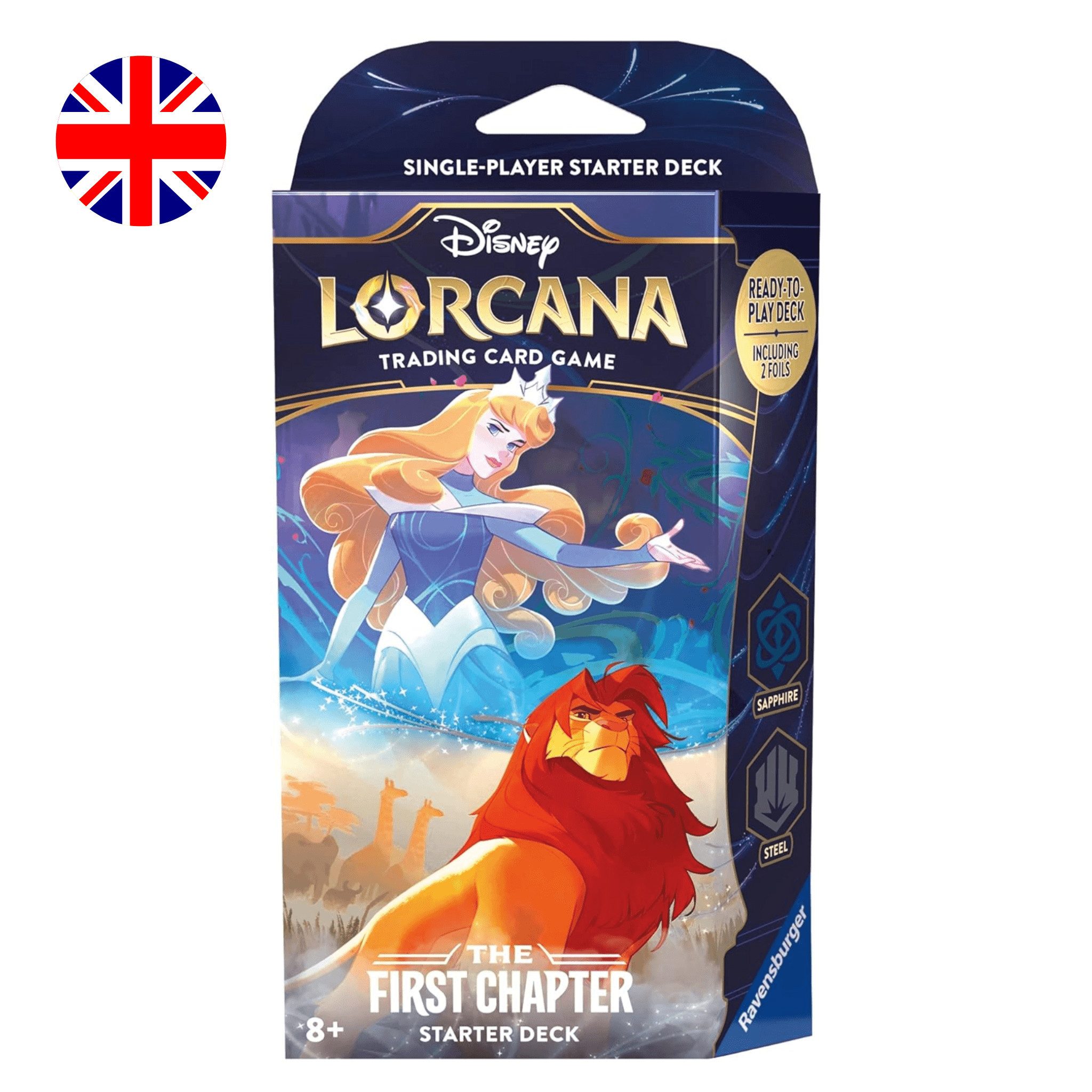 Disney Sammelkarte Disney Lorcana Das Erste Kapitel Starter Deck Saphir & Stahl Englisch