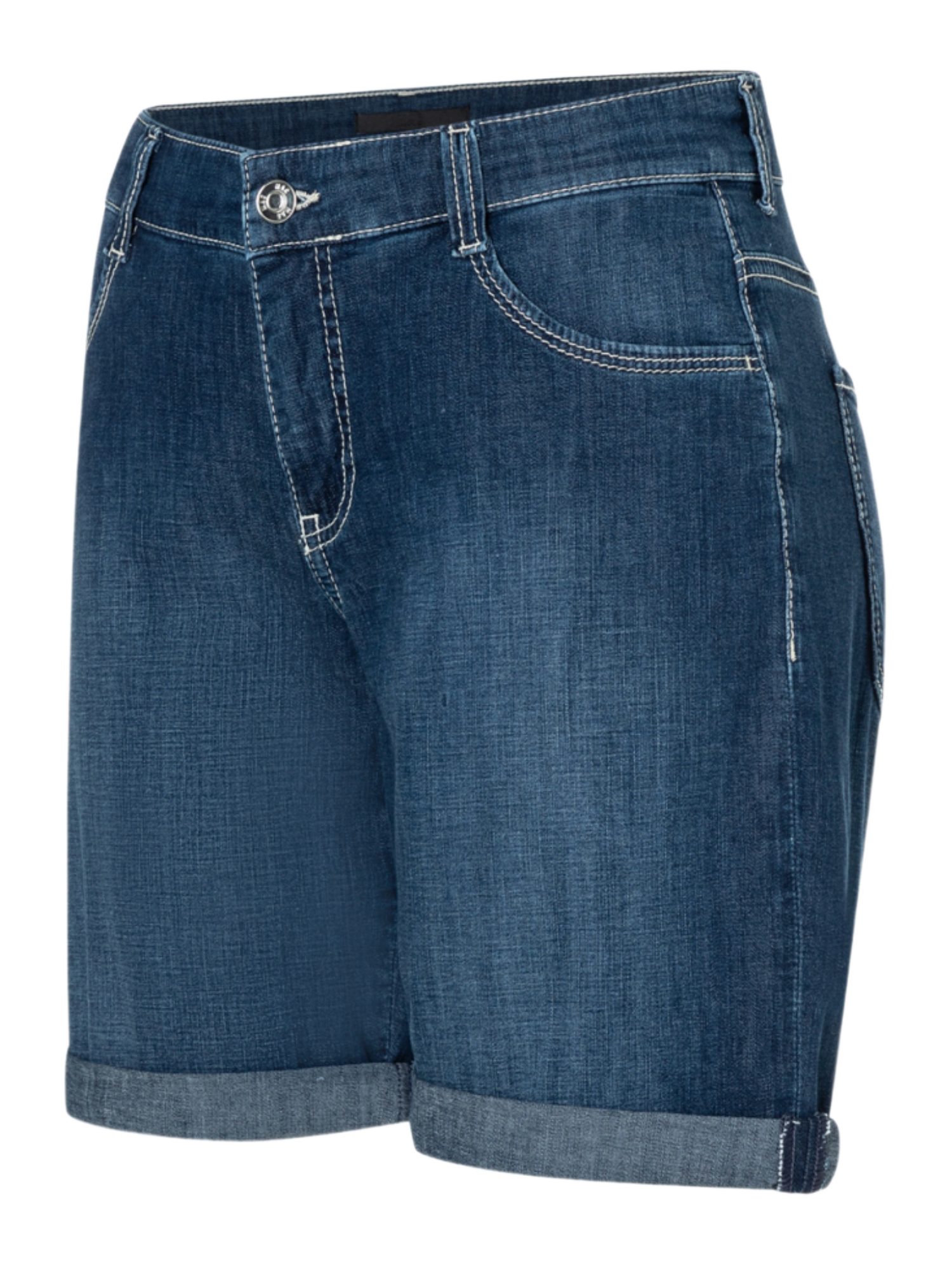 MAC 5-Pocket-Jeans blau, Casual, Baumwolle, Unifarben, Straight Leg, Mittel