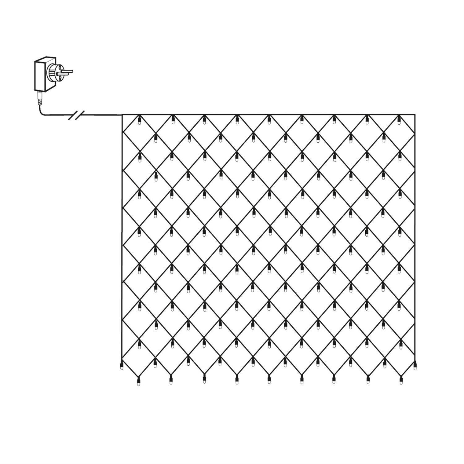MARELIDA LED-Lichternetz LED Lichternetz 200 bernstein gold warmweiße LED 3 günstig online kaufen