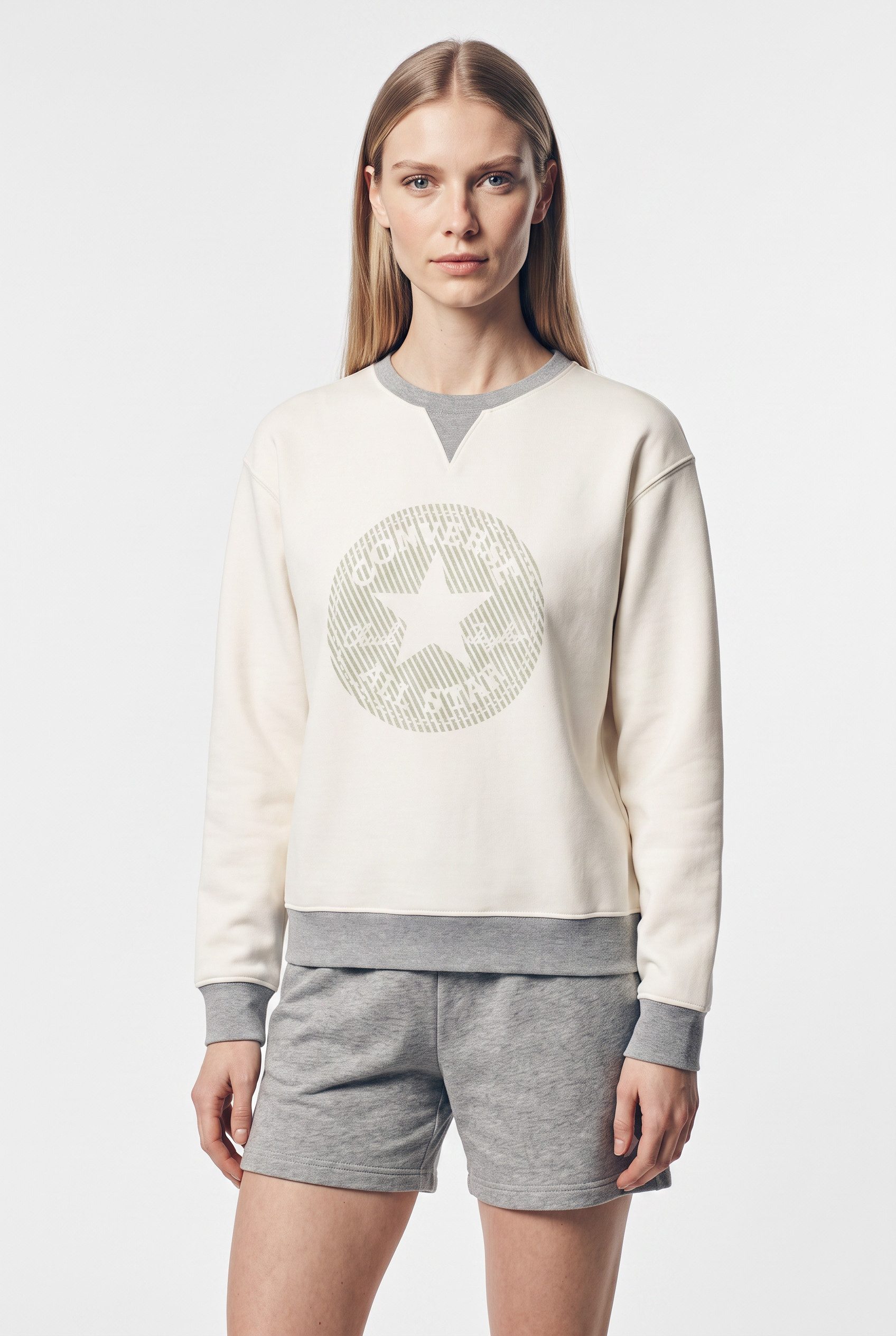 Converse Sweatshirt EMBLEM CREW mit Rundhalsausschnitt, in normaler Länge