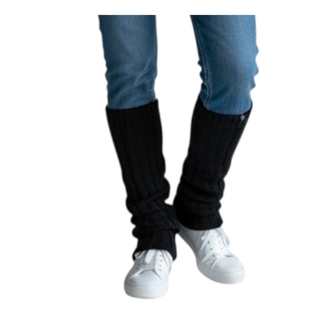 THC Natural Line Beinstulpen THC Schafwoll Stulpen schwarz (1 Paar, 1-St., 1 Paar) unten am Fuß leicht ausgestellt für den Schuh – Bild 4 von 4