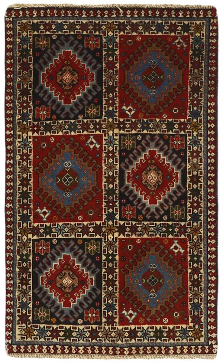 Orientteppich Yalameh 62x98 Perserteppich, / Trading, Höhe: 12 mm Orientteppich rechteckig, Handgeknüpfter Nain