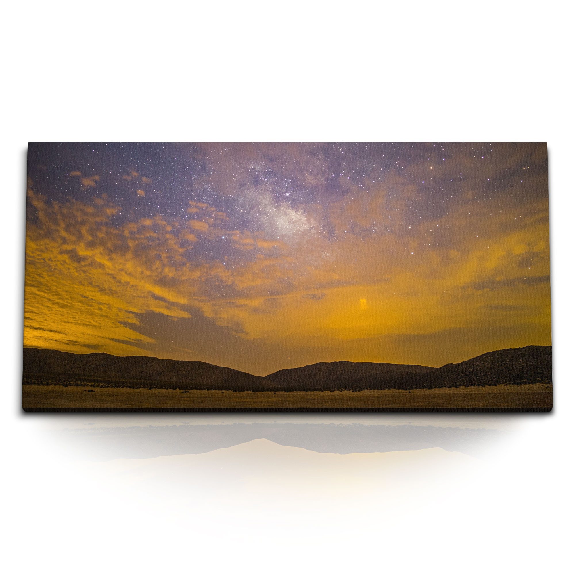 Leinwandbild Kunstdruck Bilder 120x60cm Astrofotografie Sternenhimmel Sterne Nacht
