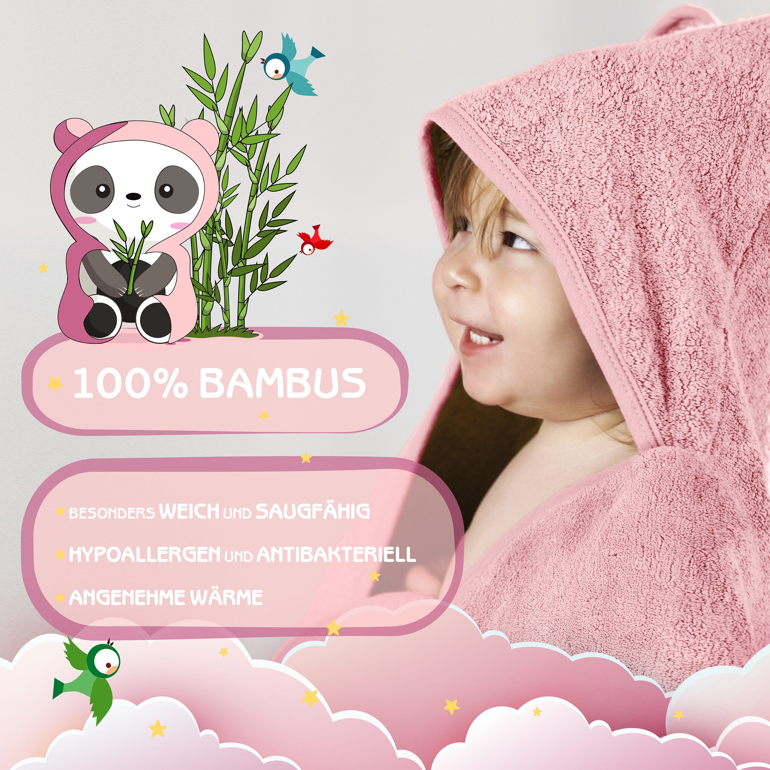 Fuchs & Panda Kapuzenhandtuch Kapuzenhandtuch Baby EXTRA dick, warm & weich günstig online kaufen