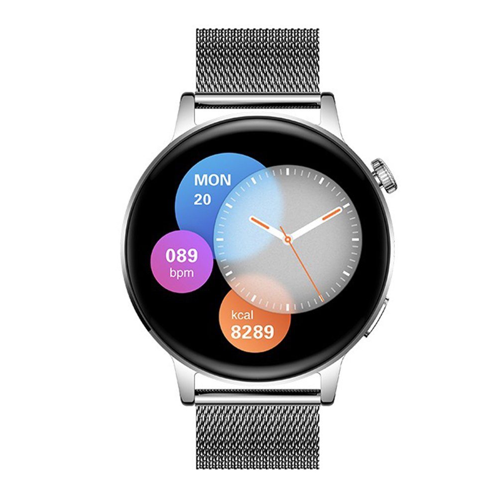 GelldG Smartwatch mit Telefonfunktion 1,36 Zoll HD Touchscreen Smartwatch Smartwatch
