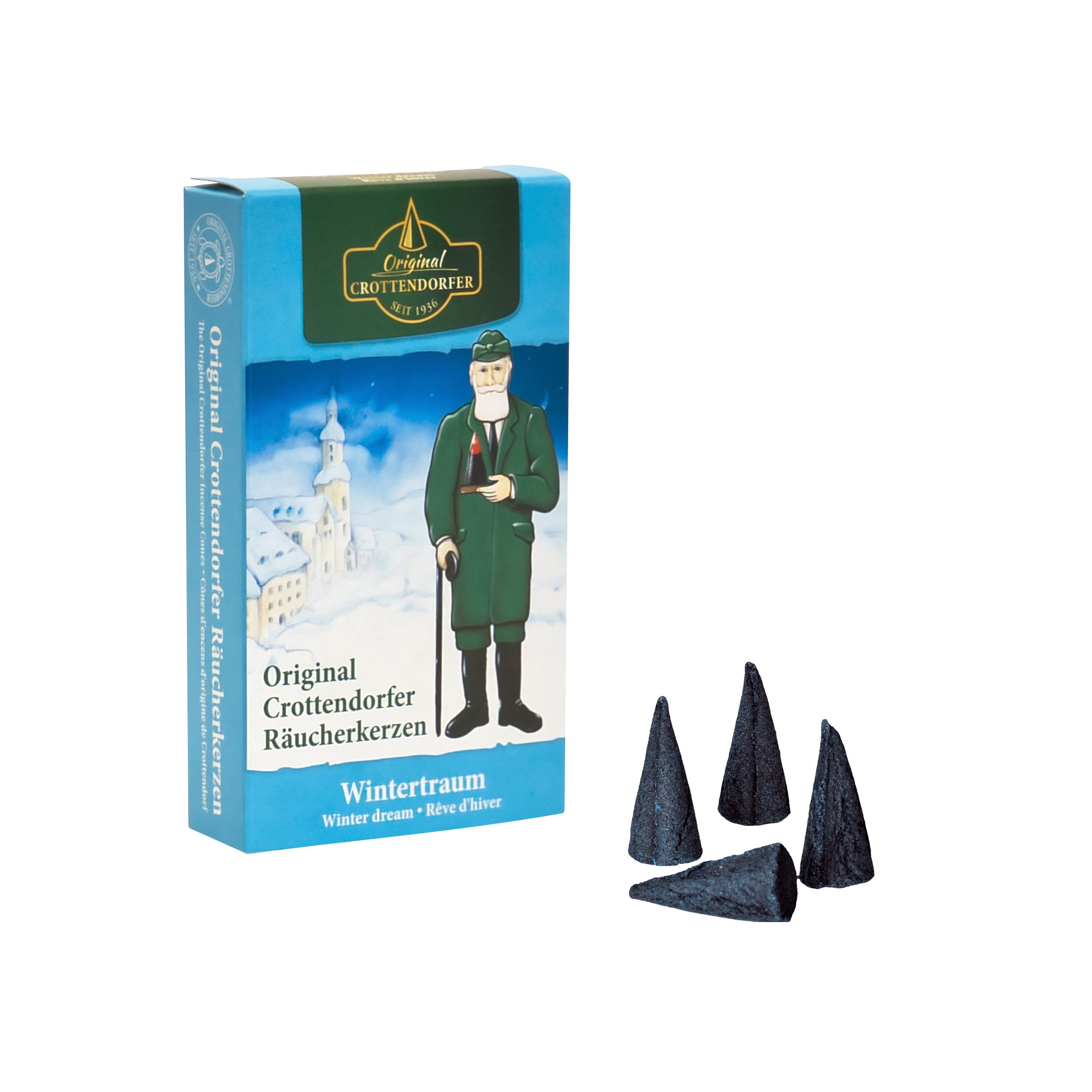 Crottendorfer Räucherkegel Crottendorfer Räucherkerzen 10er-Pack Wintertraum (Packung, 10-St., Vorteilspack), 100% Made in Germany
