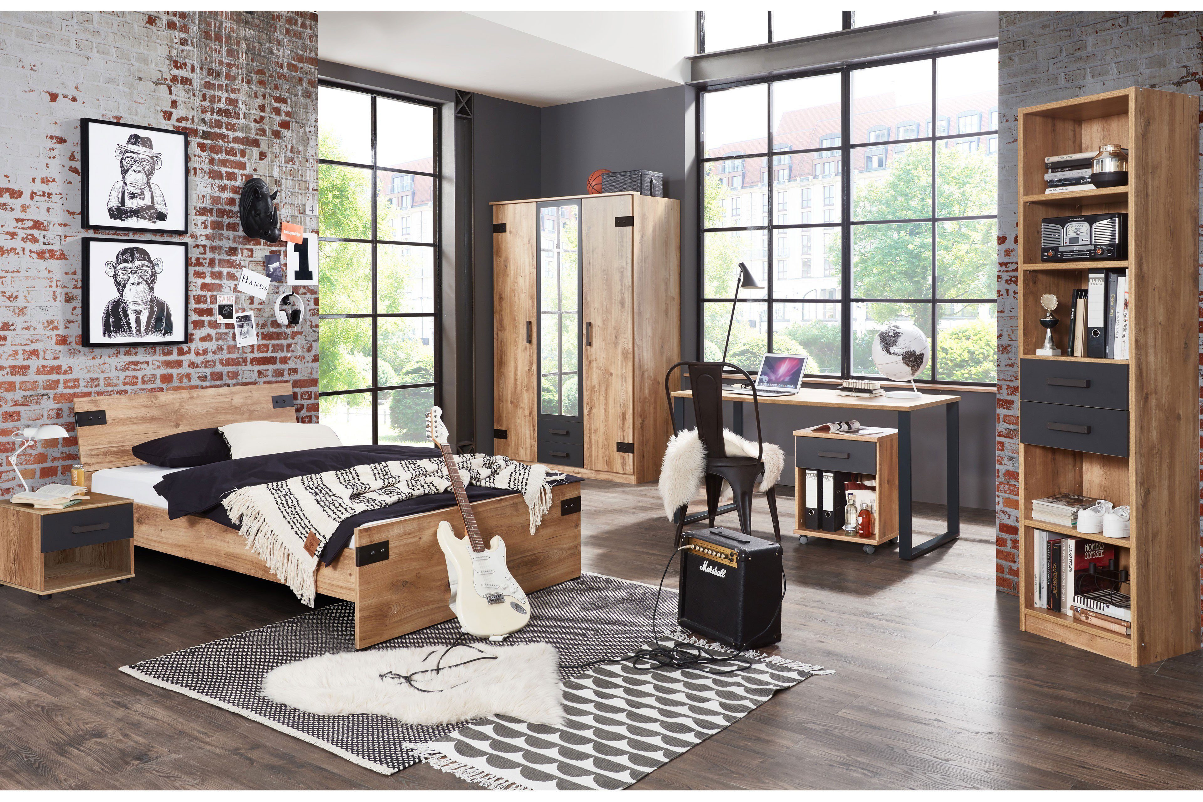 möbel-direkt.de Jugendzimmer-Set Liverpool, (Komplett Set, 6-tlg., günstig online kaufen