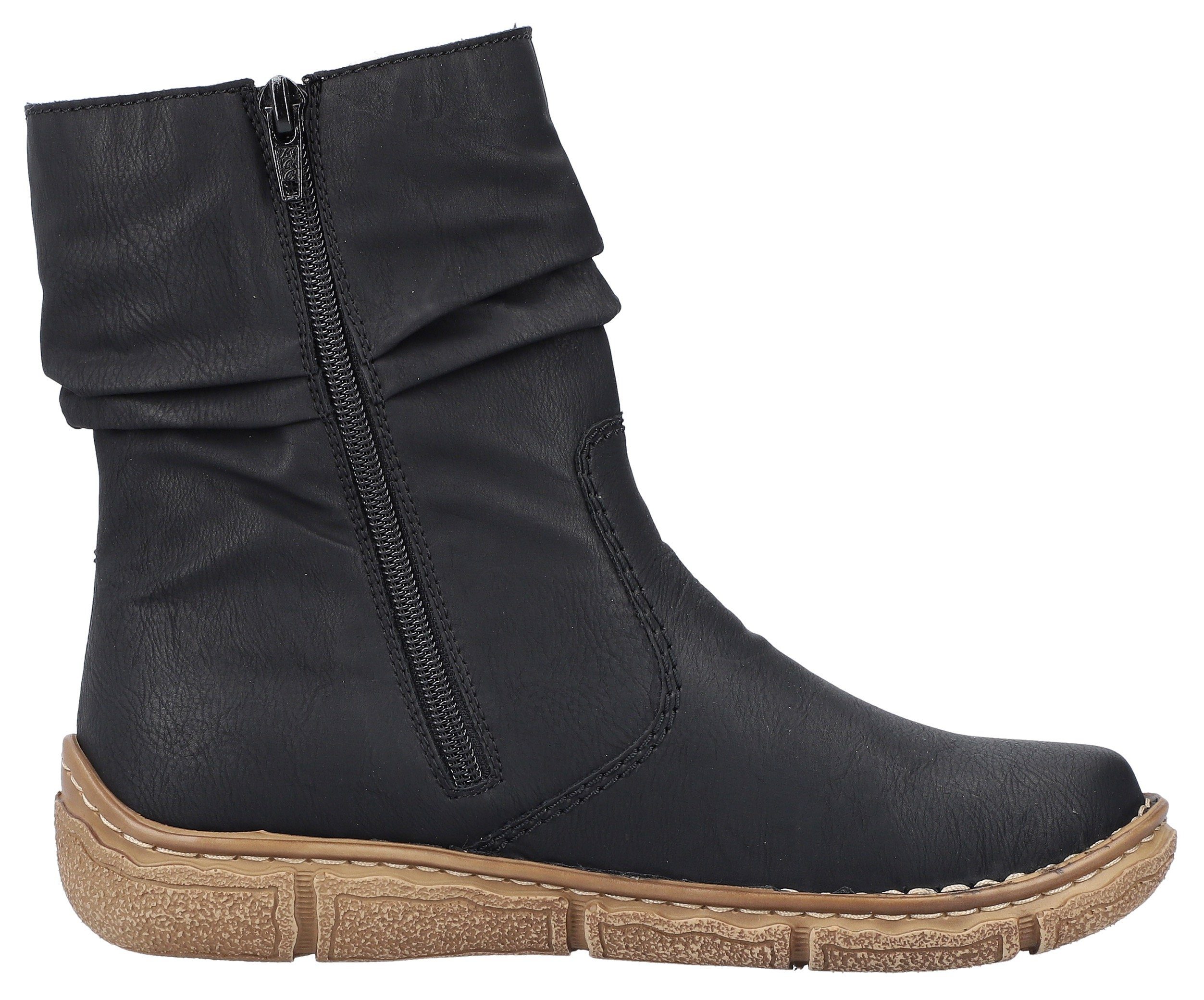 Rieker Winterboots mit kontrastfarbener Rahmennaht