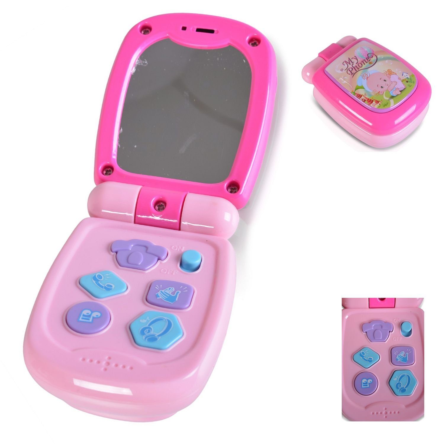 Moni Spielzeug-Musikinstrument Kinder Musikspielzeug Telefon, K999-95G,  Tasten, Klingeltöne, ab 12 Monaten