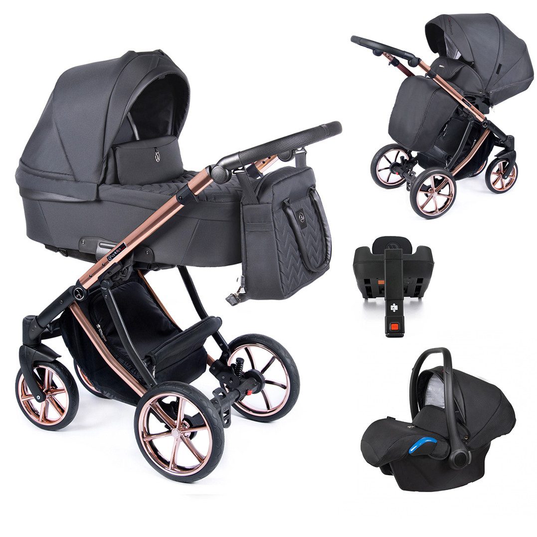 Kombi-Kinderwagen Dante 5 in 1 inkl. Sportsitz, Autositz, Iso und Zubehör in 12 Designs