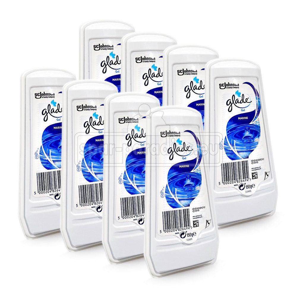 SC Johnson Professional Raumduft Glade Duftgel Lufterfrischer Marine, 150 g x 8