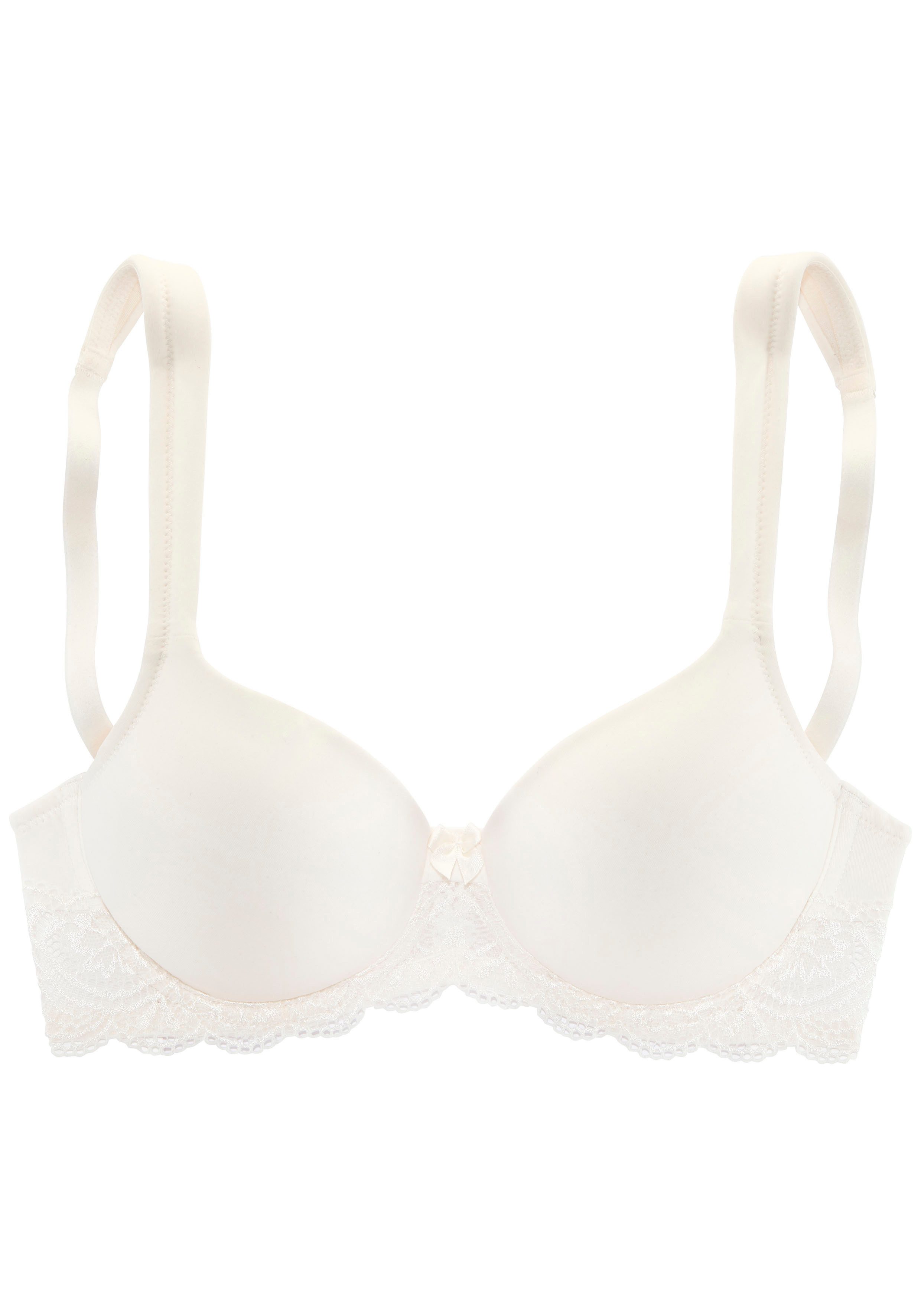 LASCANA Schalen-BH mit Bügel, nahtlos vorgeformte Cups, Spitzendetails, Dessous